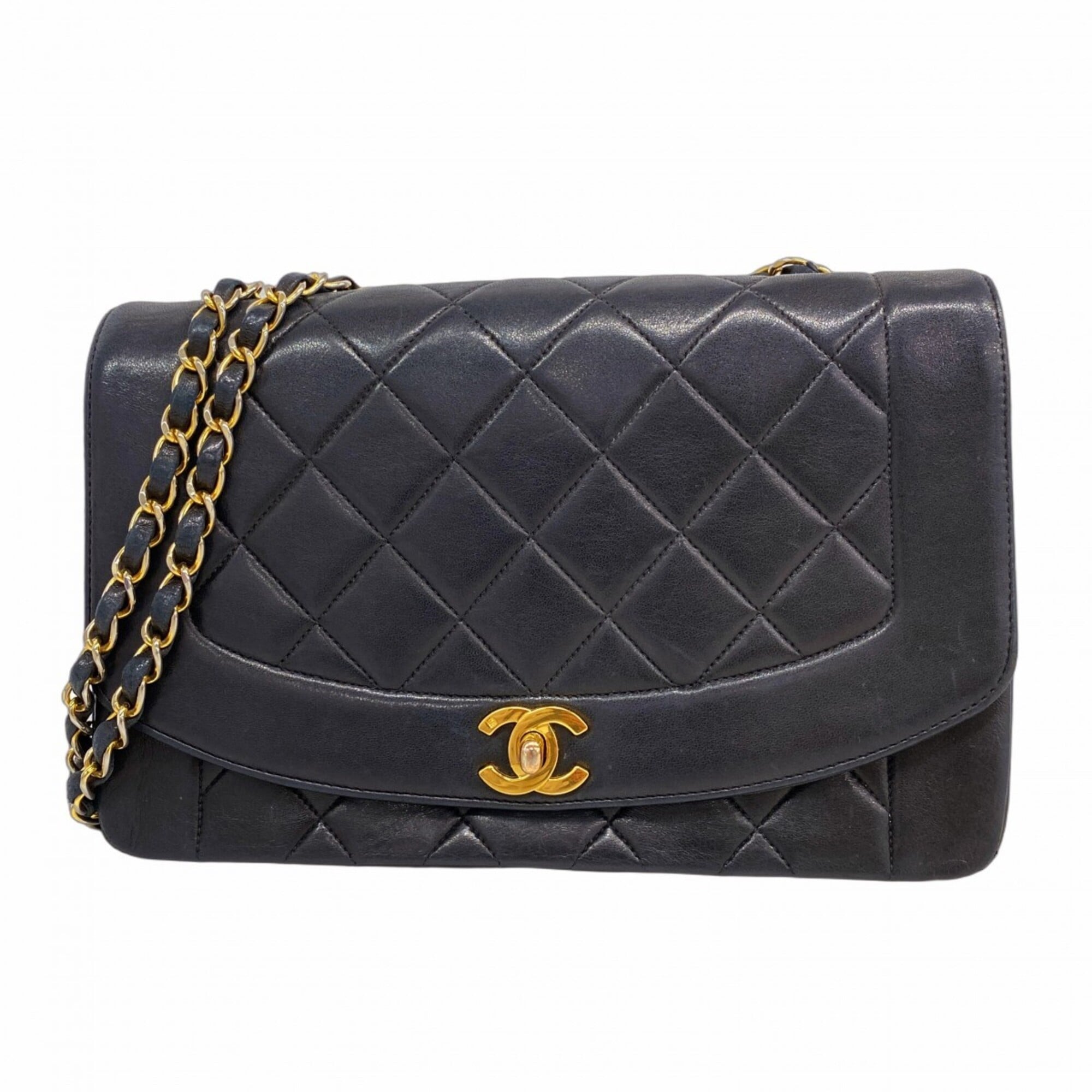 Chanel Black Leather Shoulder Bag (Pre-Owned)