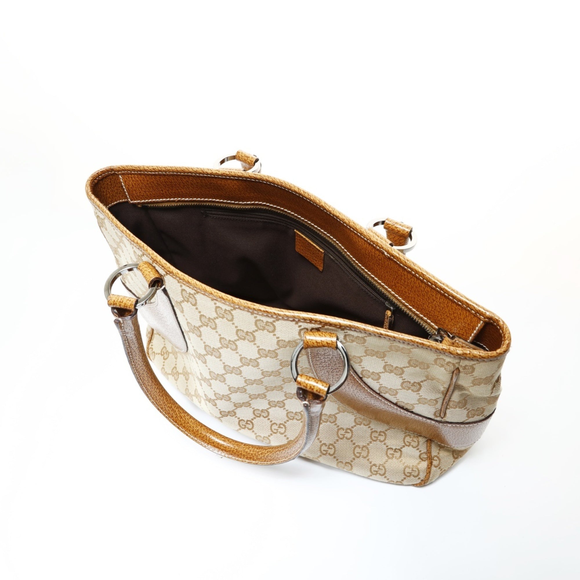 Gucci Beige Gg Canvas Tote Bag (Pre-Owned)