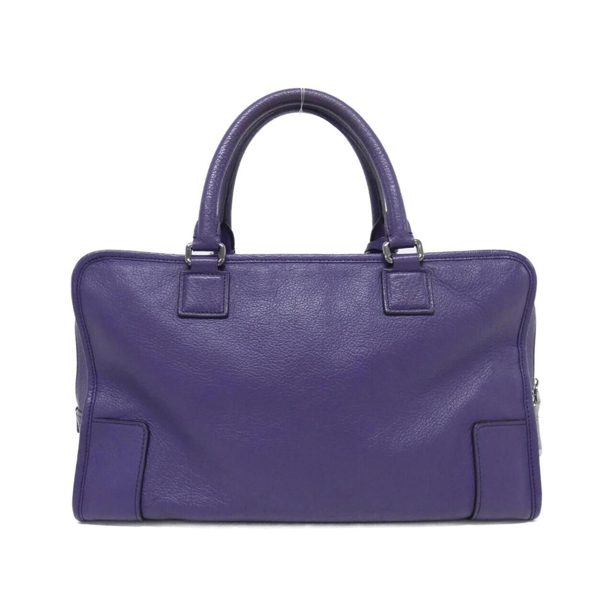 Loewe Purple Leather Handbag (Pre-Owned)