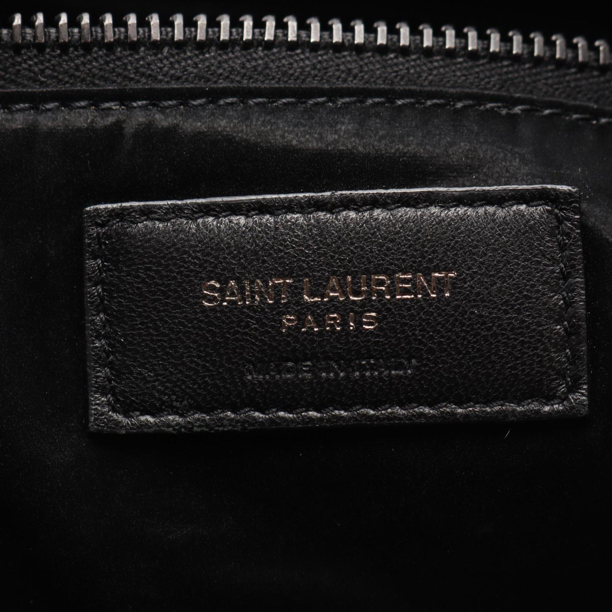 Saint Laurent Black Nylon Handbag Tote Bag (Pre-Owned)