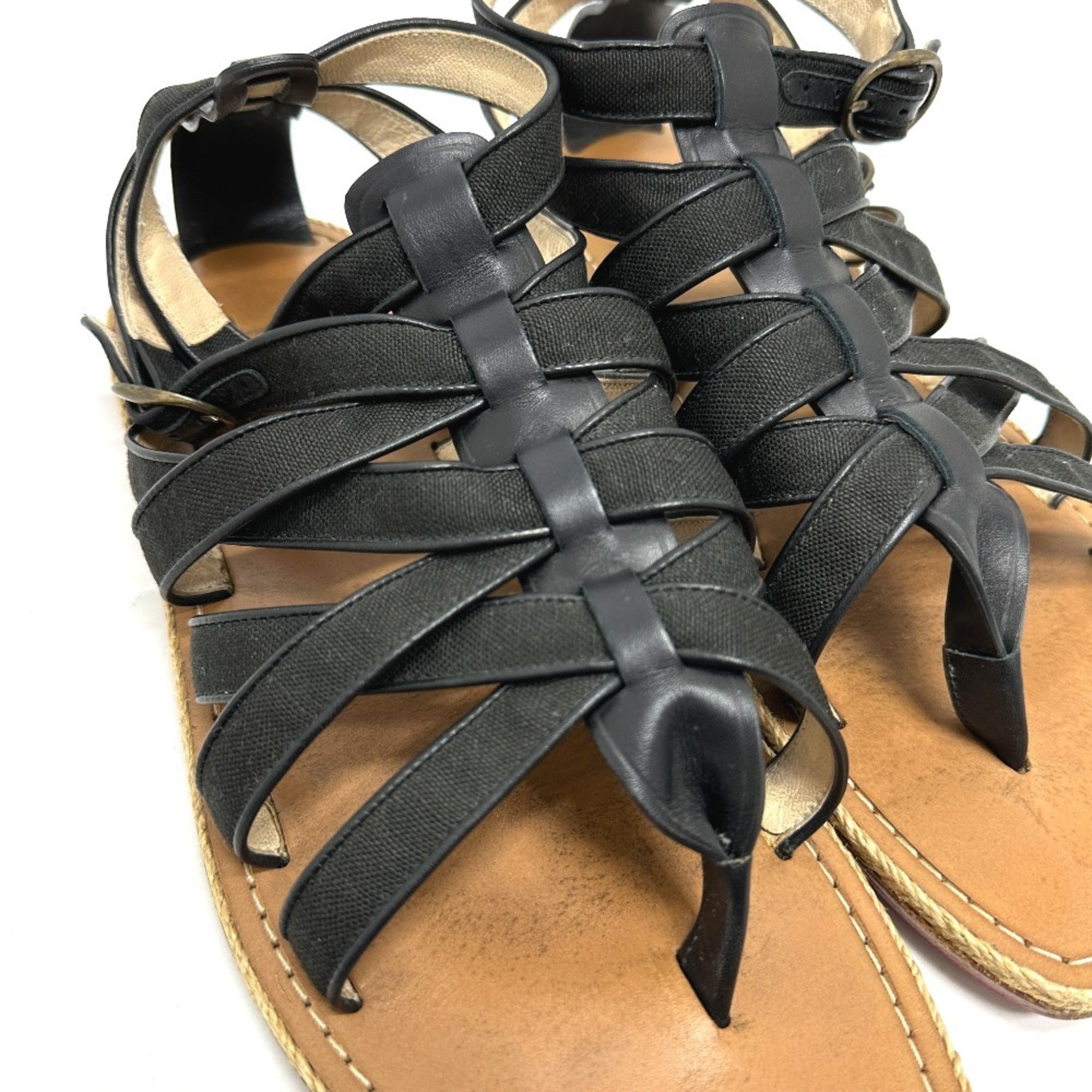 Christian Louboutin Black Brown Sandals (Pre-Owned)