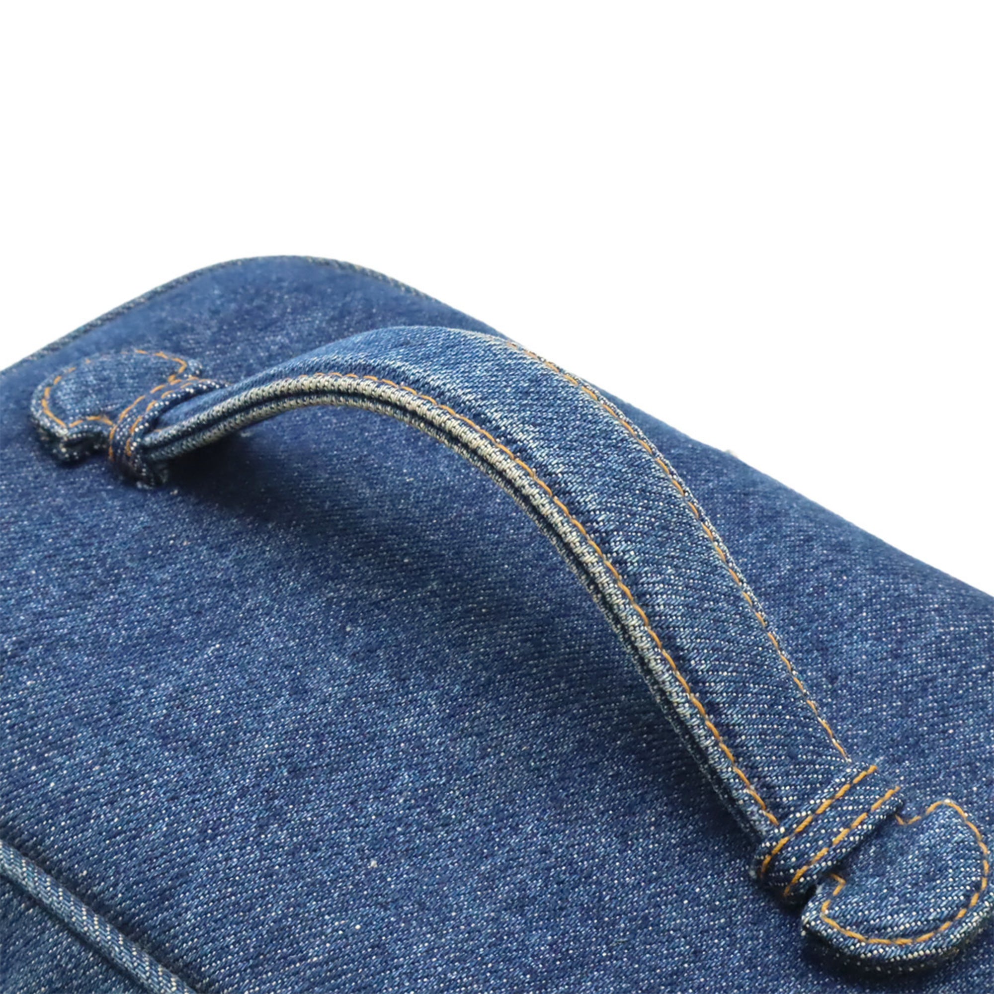 Chanel Blue Denim Handbag Vanity Bag (Pre-Owned)