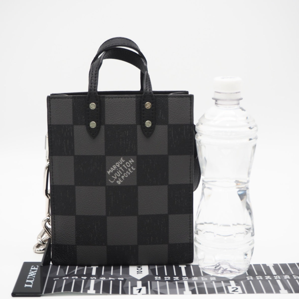 Louis Vuitton Black Damier Canvas Gray Coated Canvas Handbag (Pre-Owned)