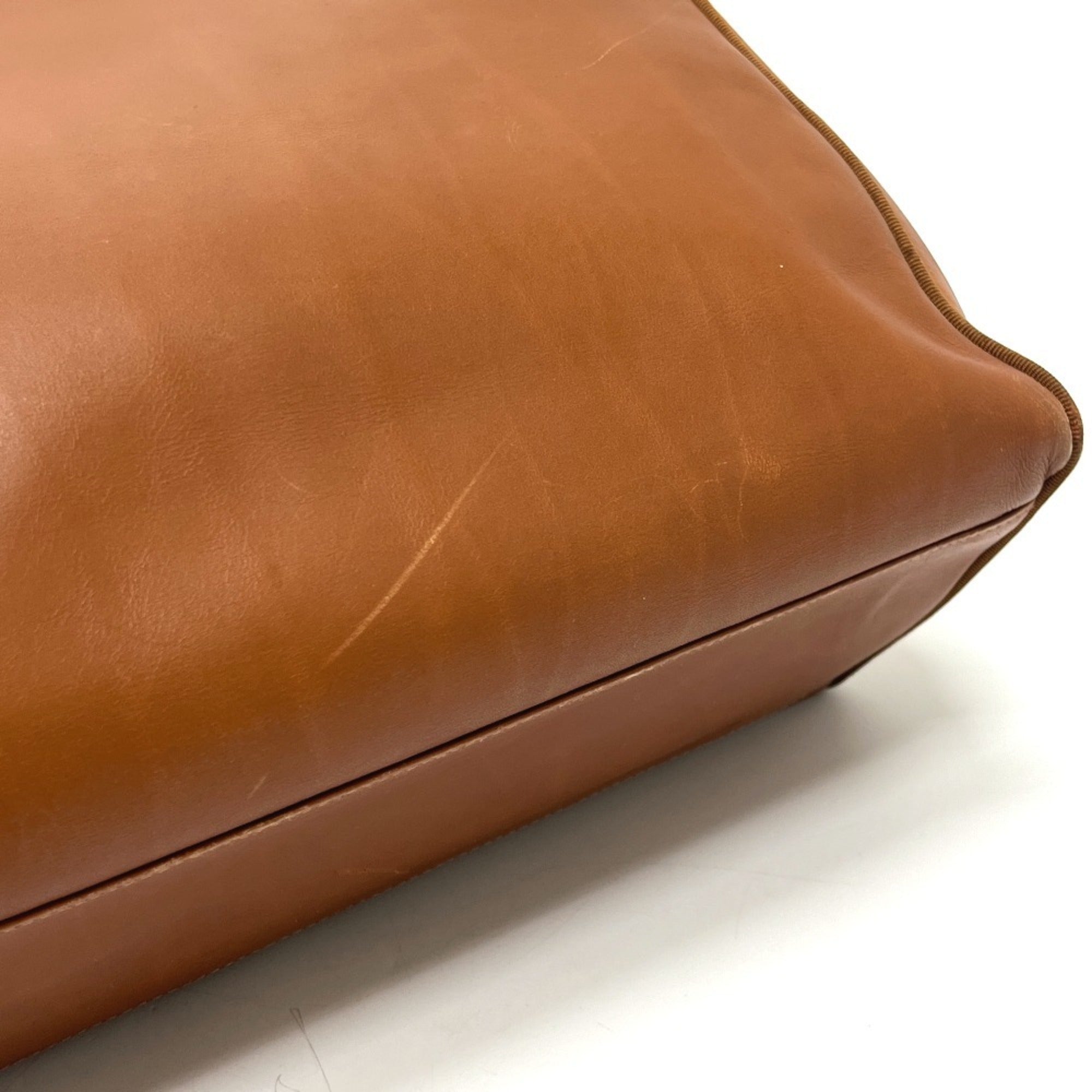 Salvatore Ferragamo Brown Leather Handbag Tote Bag (Pre-Owned)