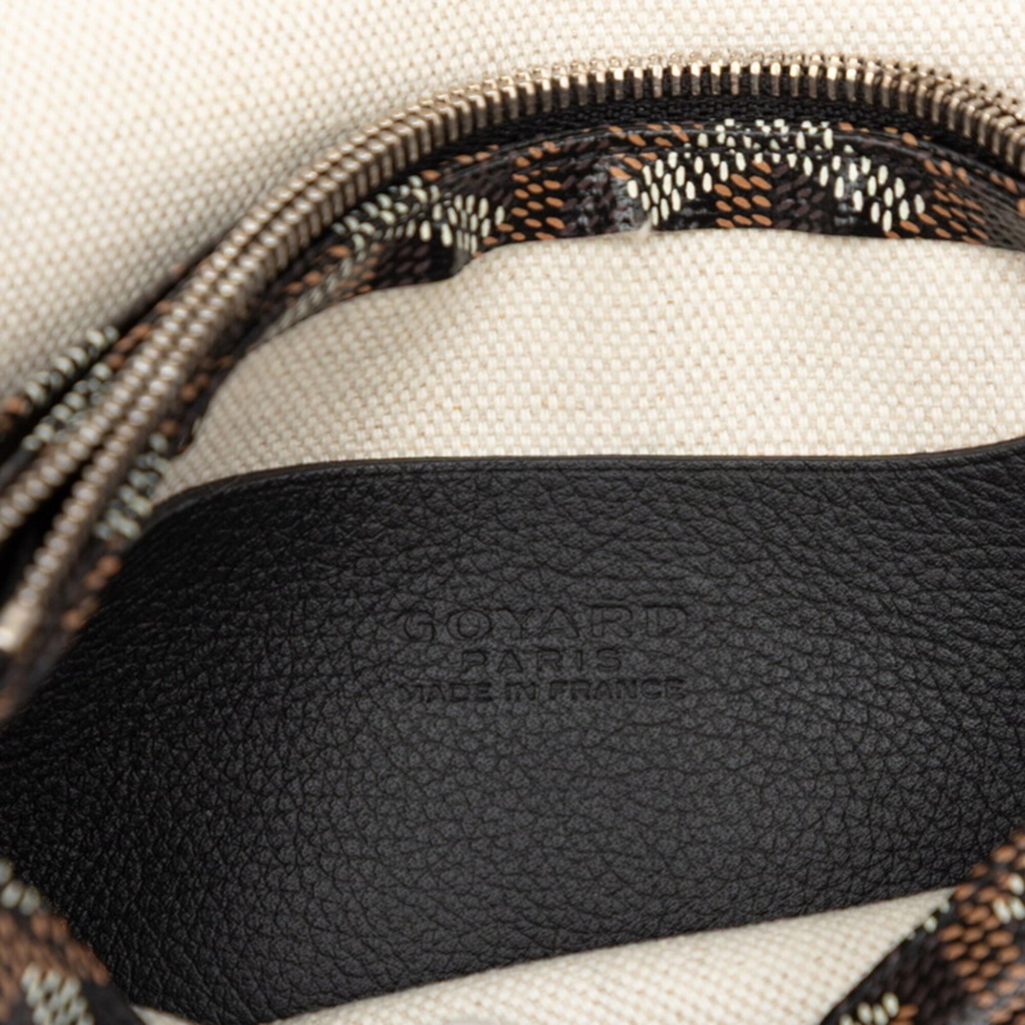 Goyard Black Brown Leather Pvc Handbag Shoulder Bag (Pre-Owned)