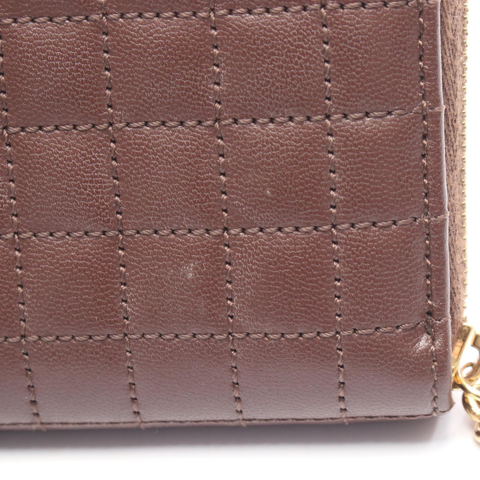 Celine Brown Leather Coin Purse/Coin Case (Pre-Owned)