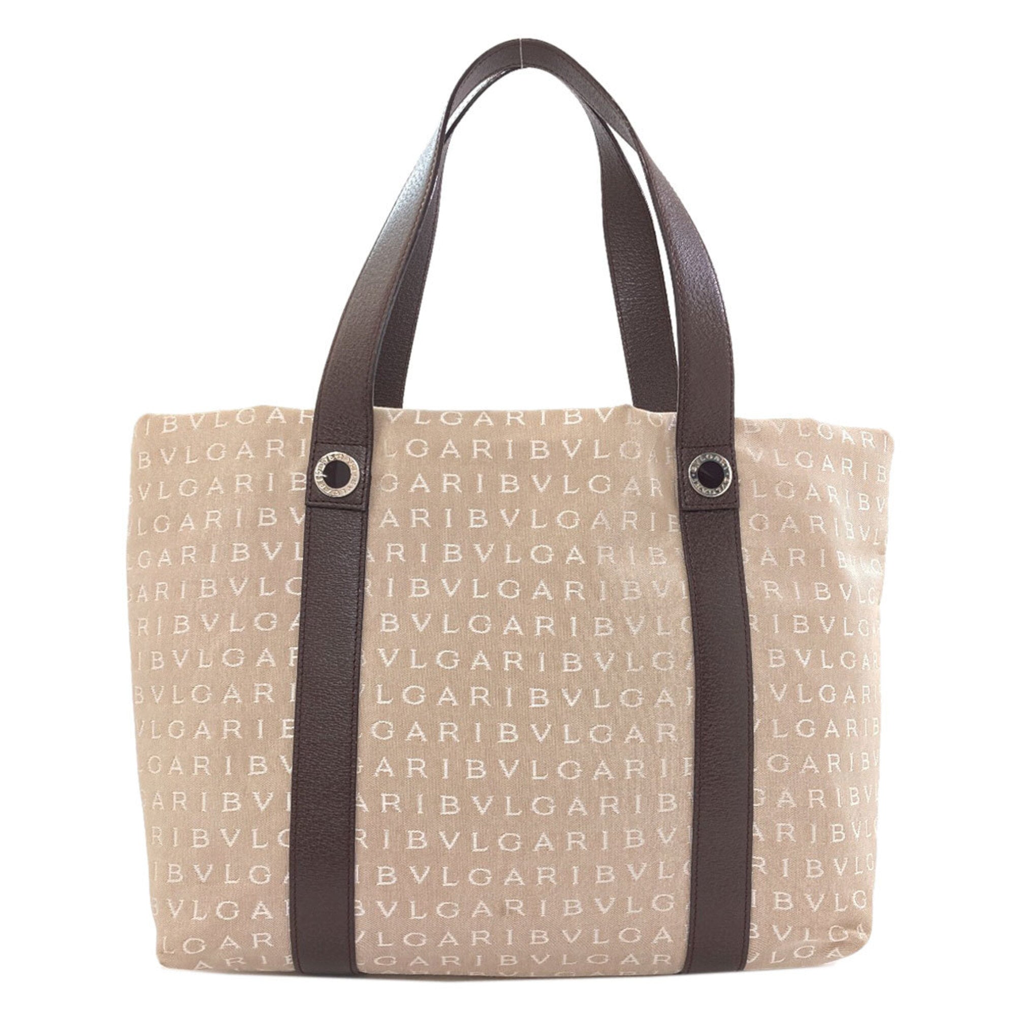 Bvlgari Beige Canvas Tote Bag (Pre-Owned)