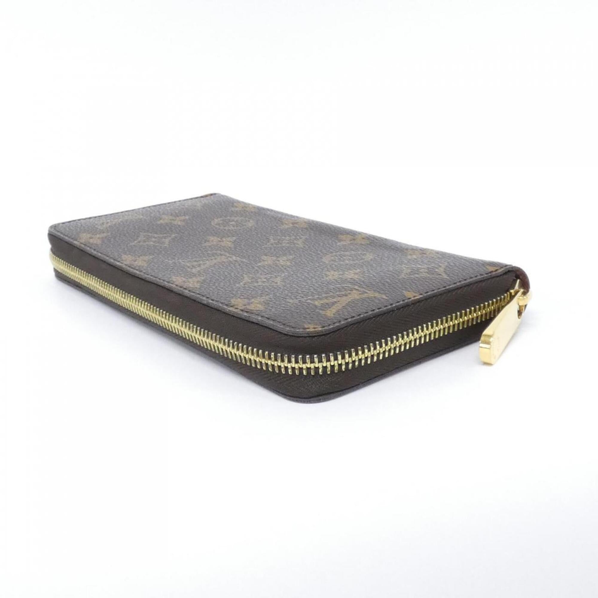 Louis Vuitton Monogram Marron Coated Canvas Long Wallet (Bi-Fold) (Pre-Owned)