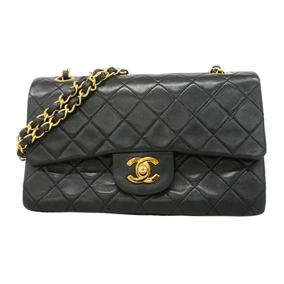 Chanel Black Leather Shoulder Bag (Pre-Owned)