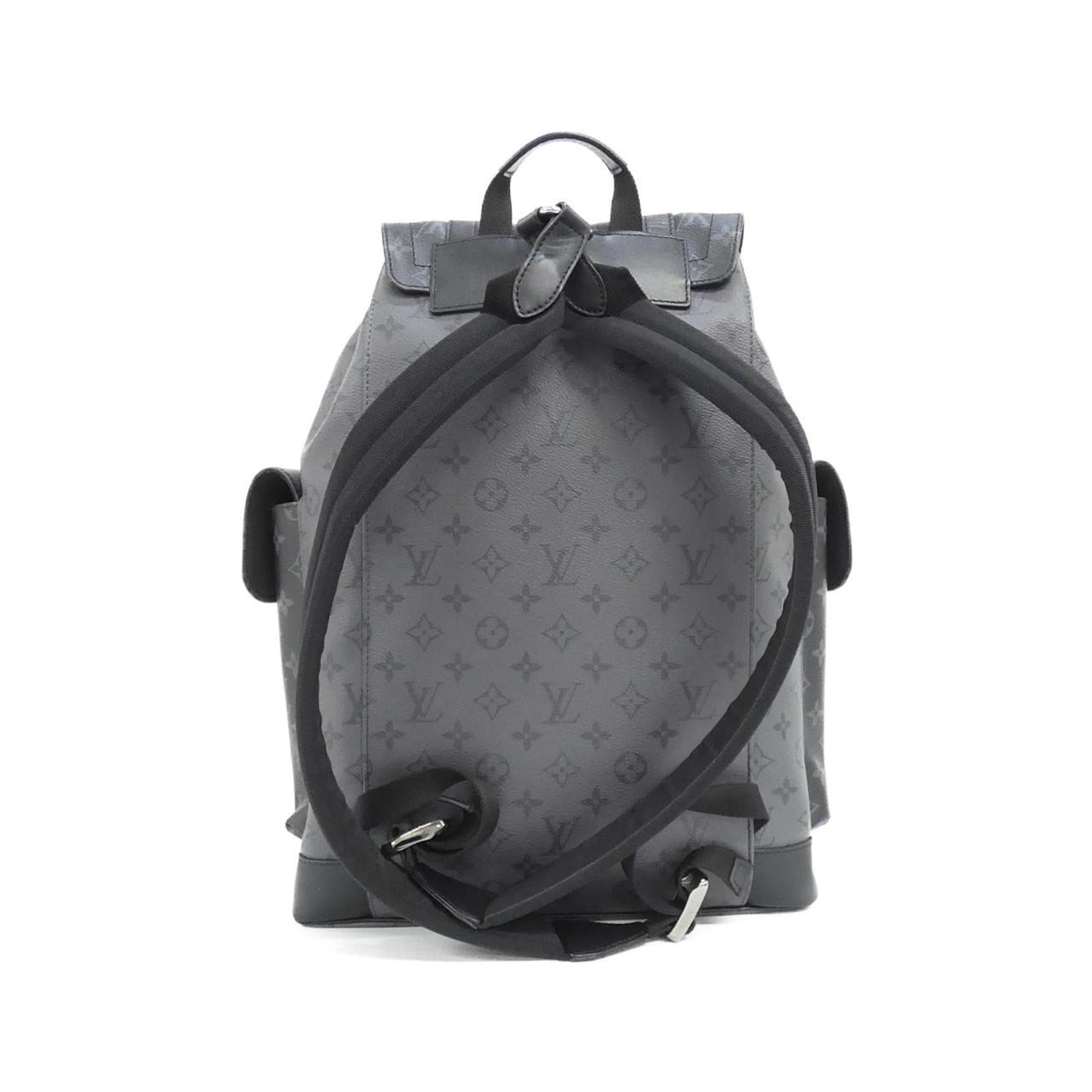 Louis Vuitton Black Coated Canvas Backpack (Pre-Owned)