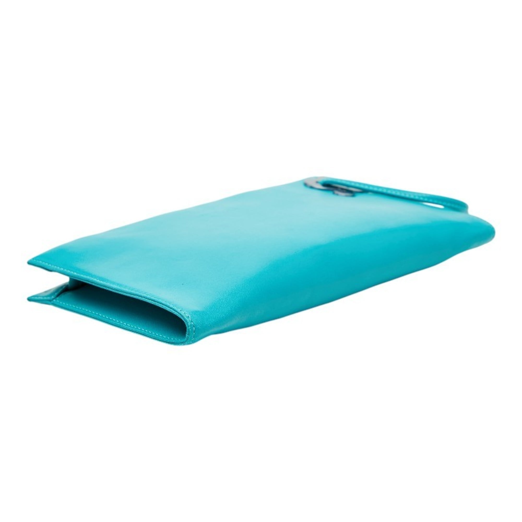 Loewe Blue Green Leather Clutch Bag (Pre-Owned)