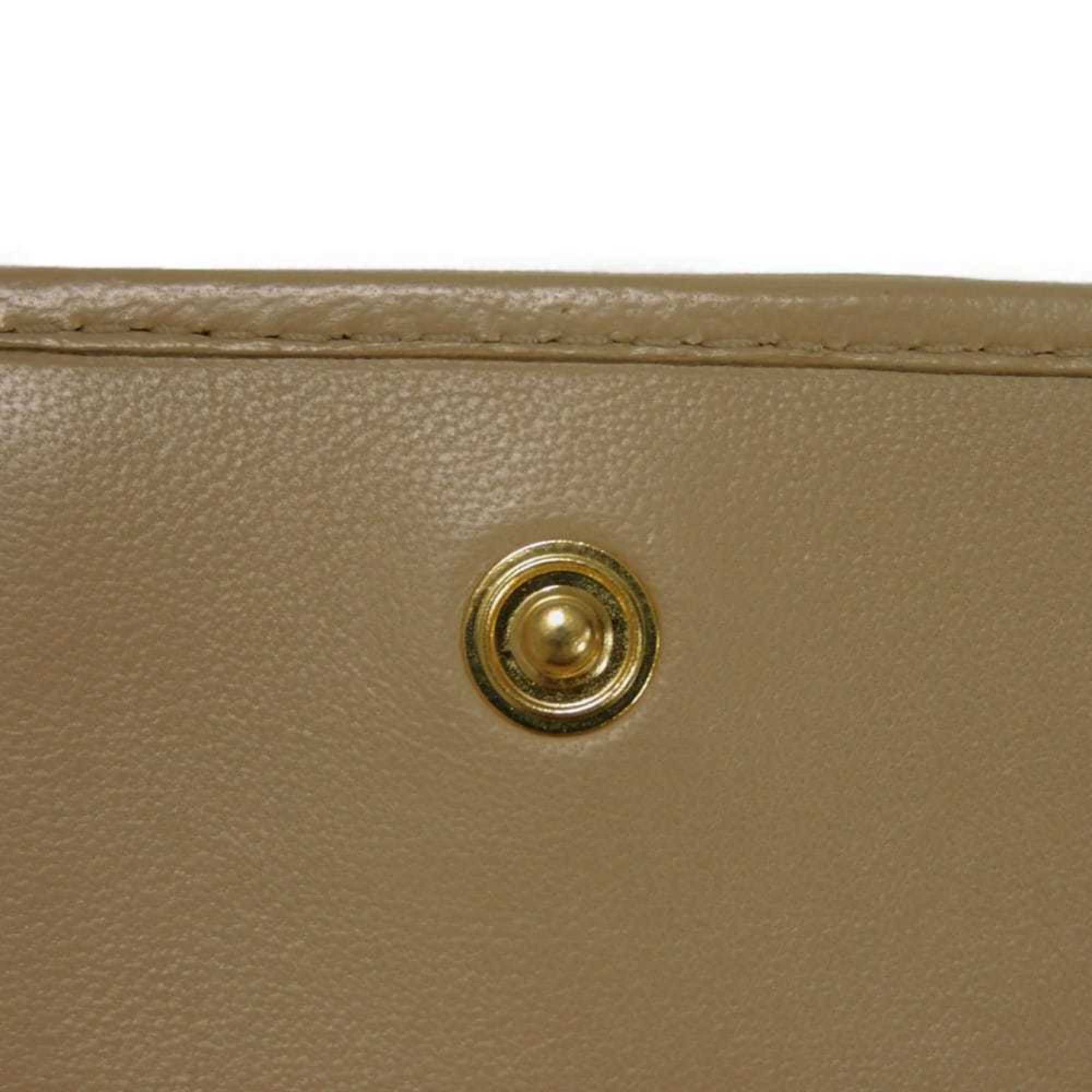 Miu Miu Beige Leather Wallet (Tri-Fold) (Pre-Owned)