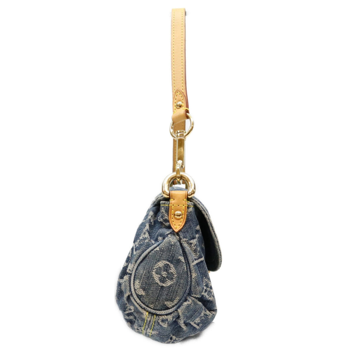 Louis Vuitton Gold Monogram Denim Shoulder Bag (Pre-Owned)