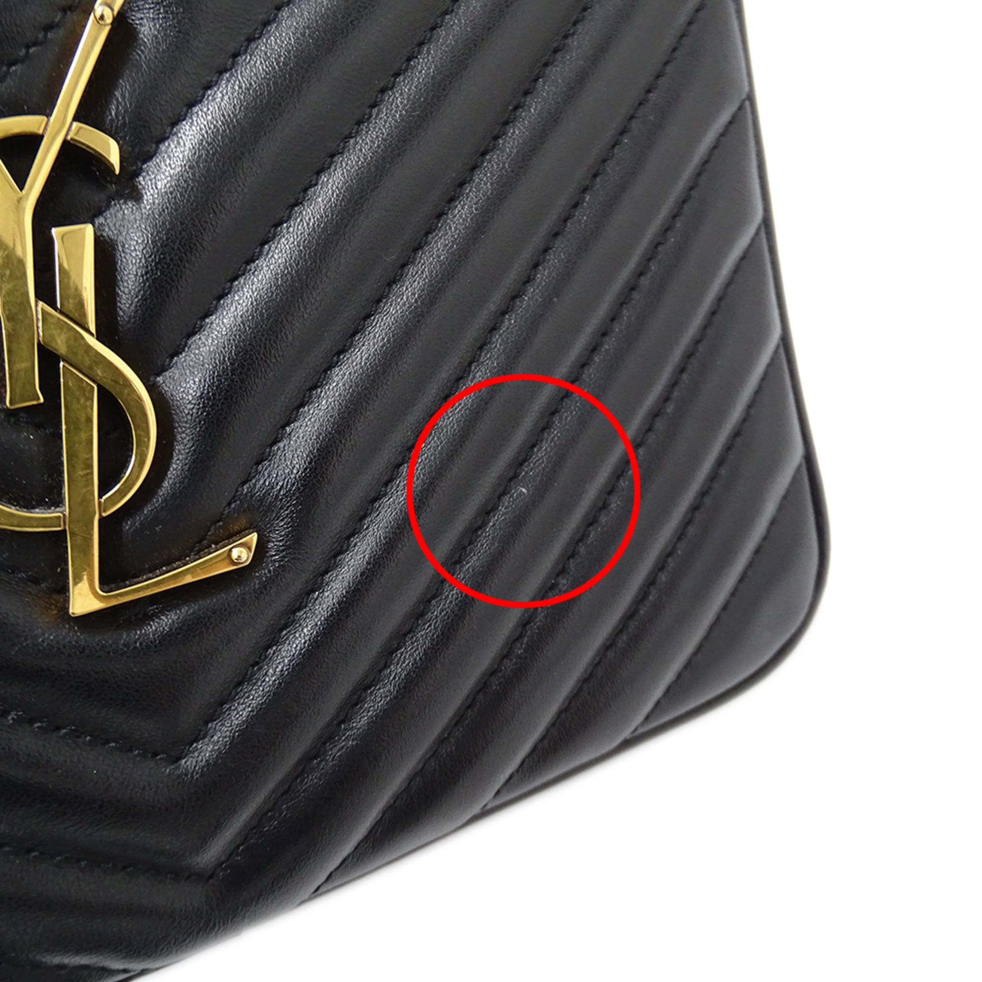 Saint Laurent Black Leather Handbag Shoulder Bag (Pre-Owned)
