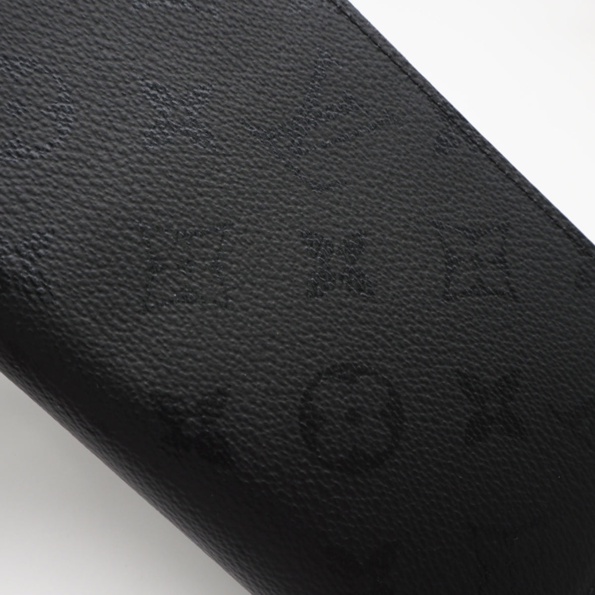 Louis Vuitton Monogram Black Coated Canvas Long Wallet (Bi-Fold) (Pre-Owned)