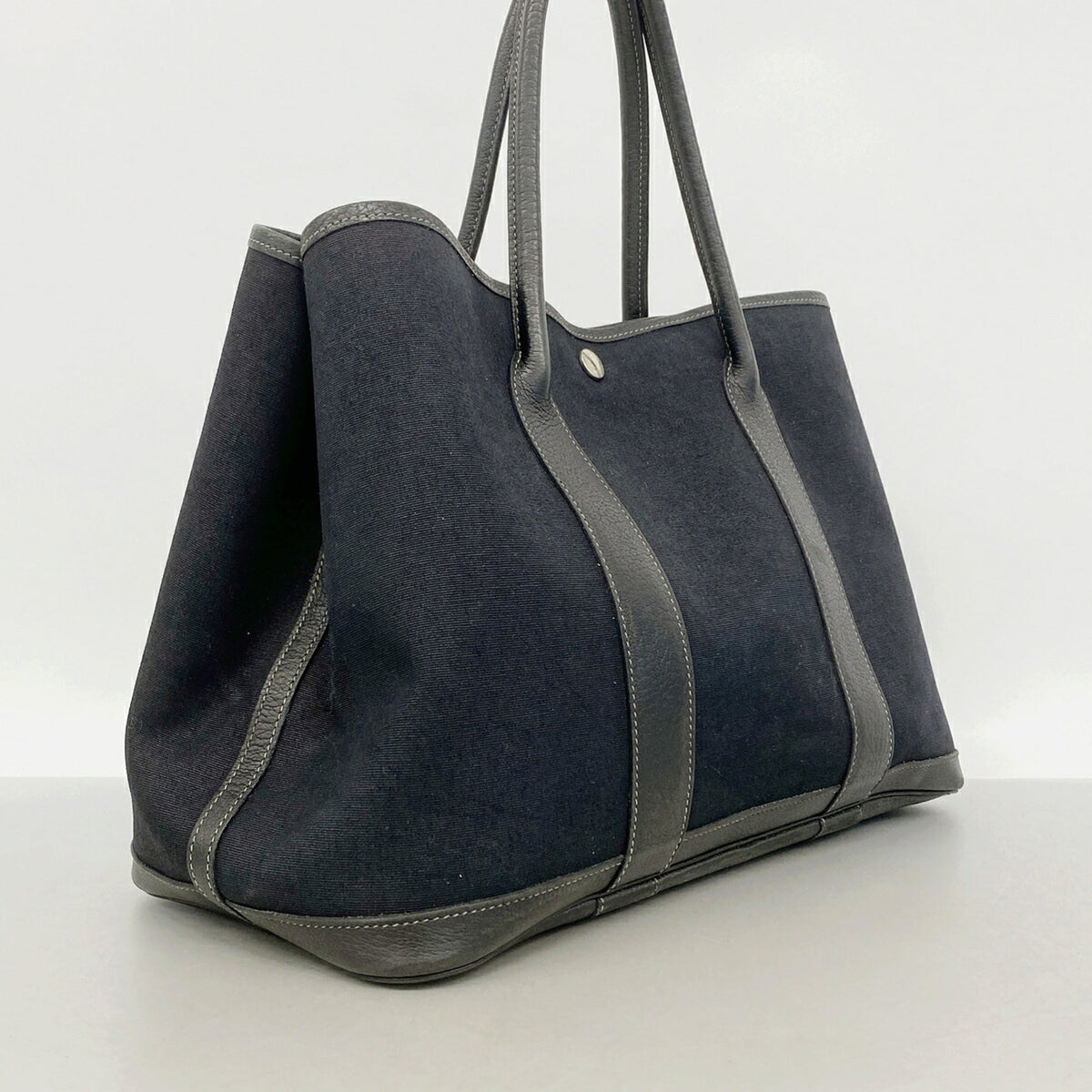 Hermes Black Toile Officier Tote Bag (Pre-Owned)