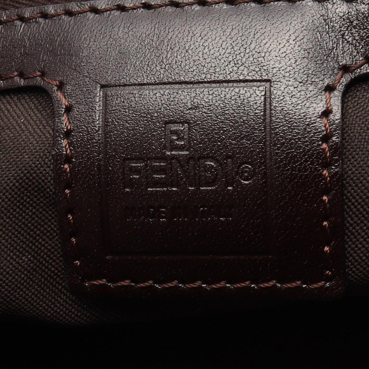 Fendi Brown Canvas Leather Handbag (Pre-Owned)