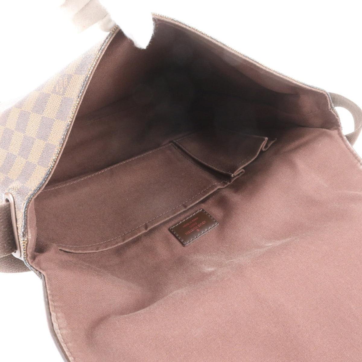 Louis Vuitton Ebene Leather Coated Canvas Messenger Bag Shoulder Bag (Pre-Owned)