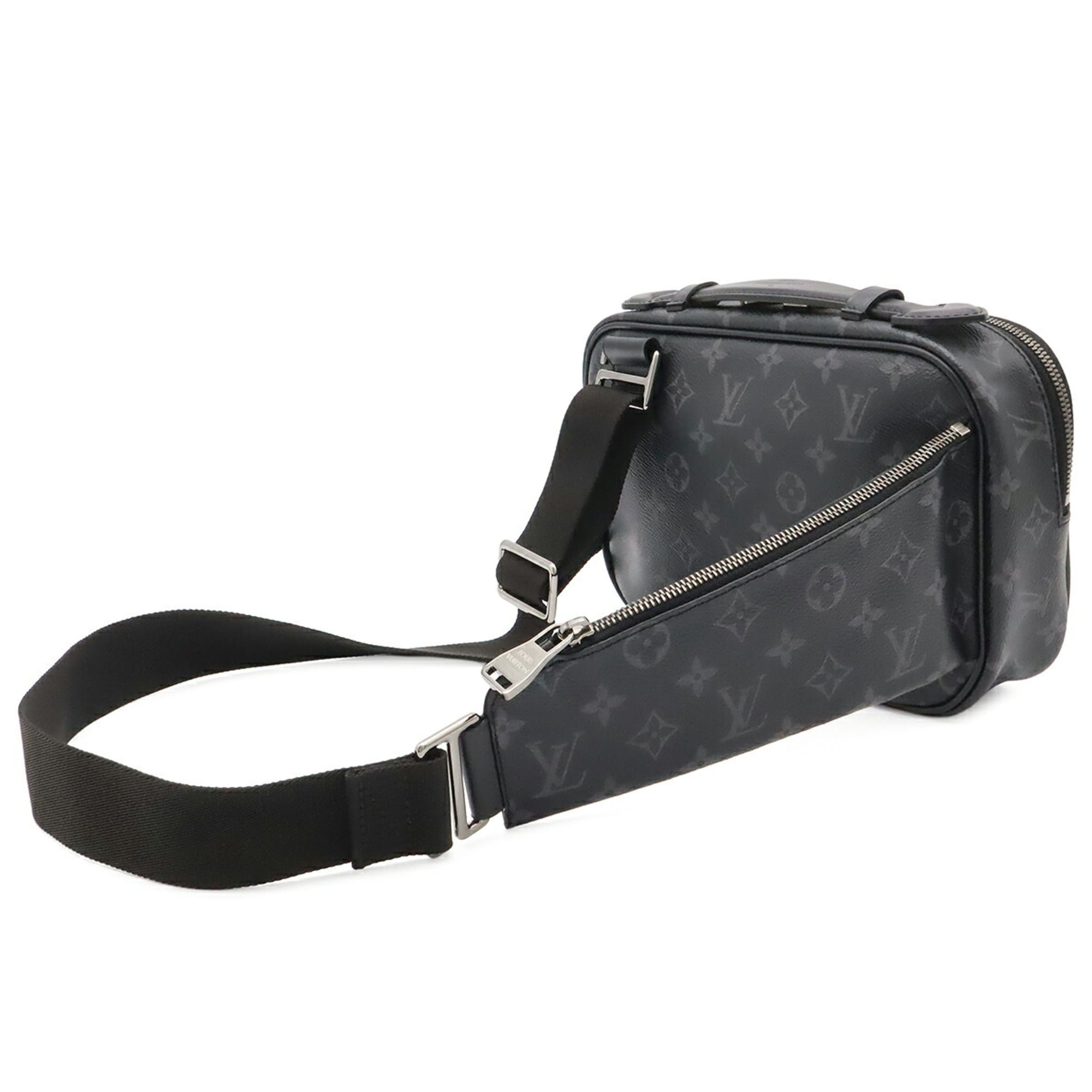 Louis Vuitton Black Gray Monogram Eclipse Monogram Eclipse Clutch Bag Pouch Sling Bag (Pre-Owned)