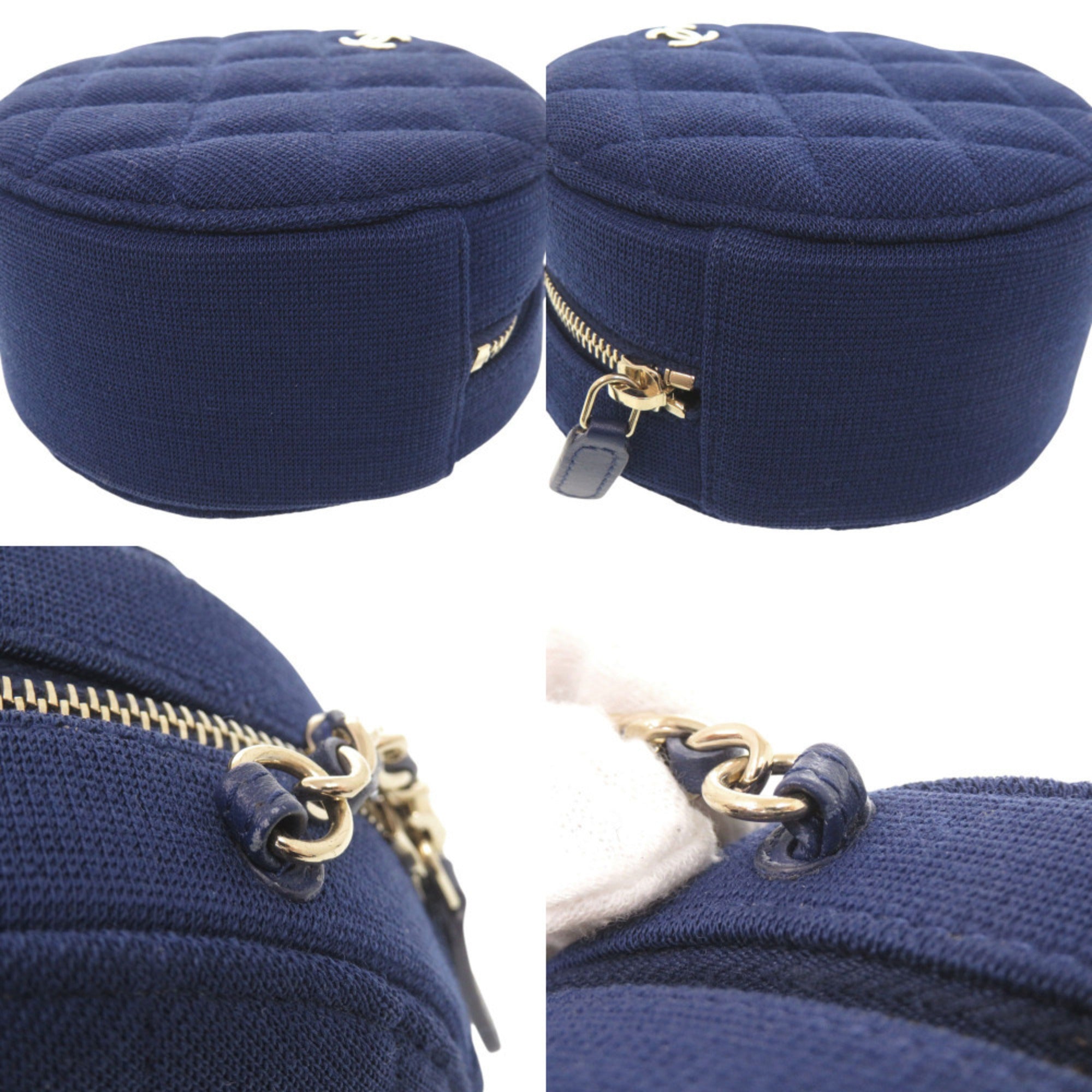 Chanel Blue Cotton Shoulder Bag (Pre-Owned)
