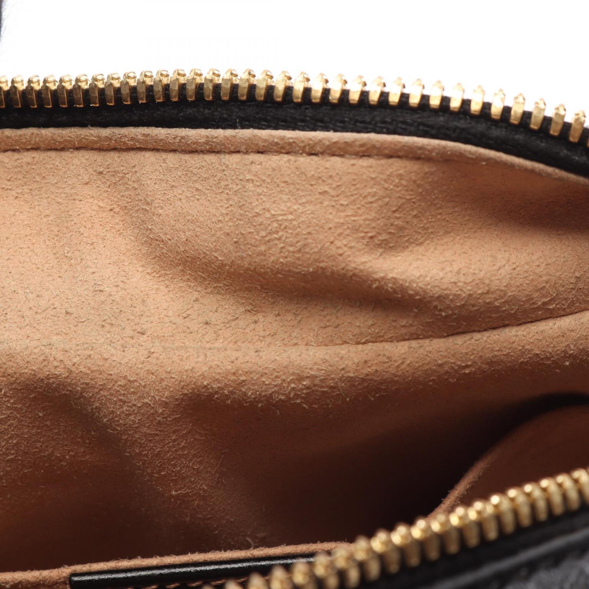 Gucci Gg Marmont Beige Black Brown Canvas Leather Handbag Shoulder Bag (Pre-Owned)
