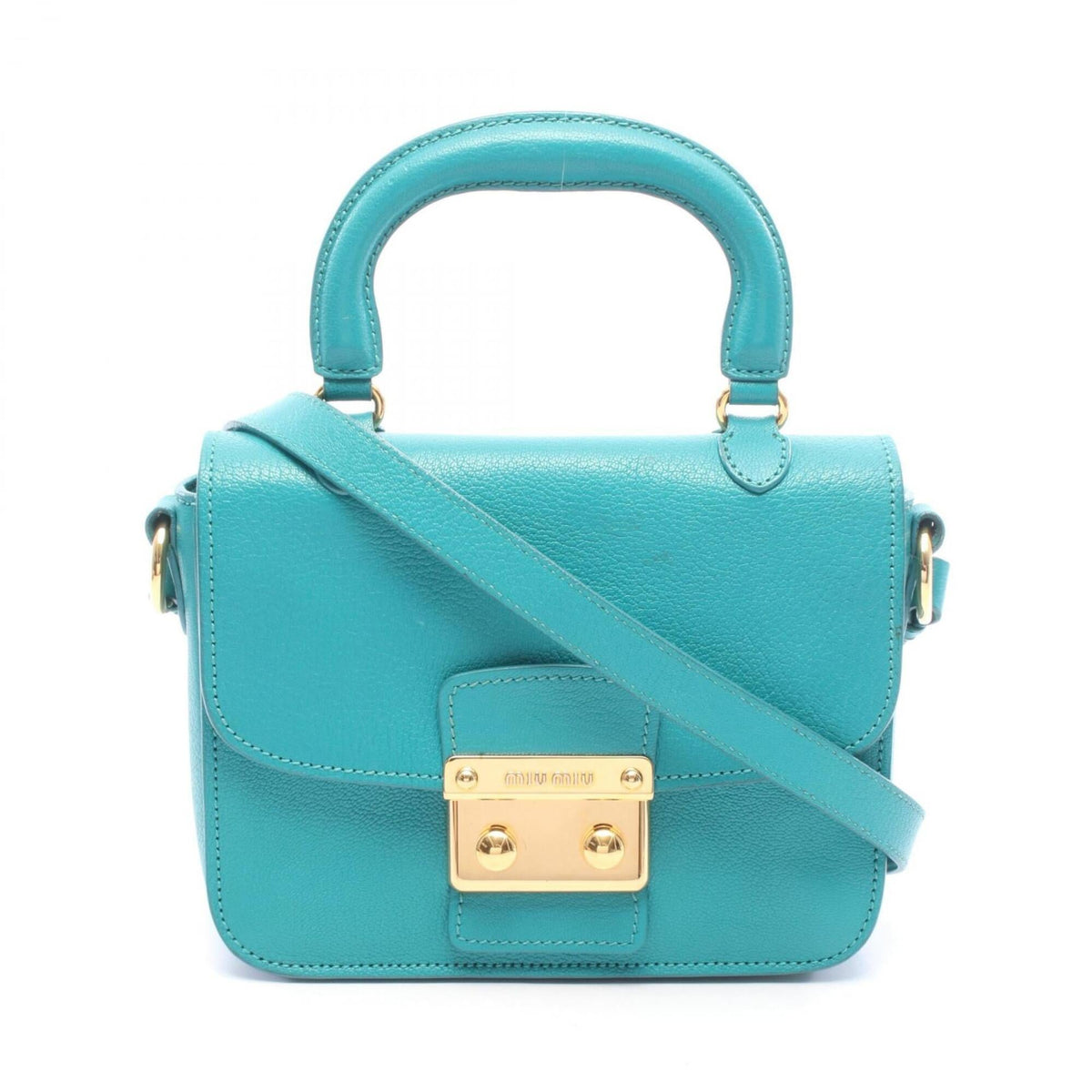 Miu Miu Green Leather Handbag (Pre-Owned)