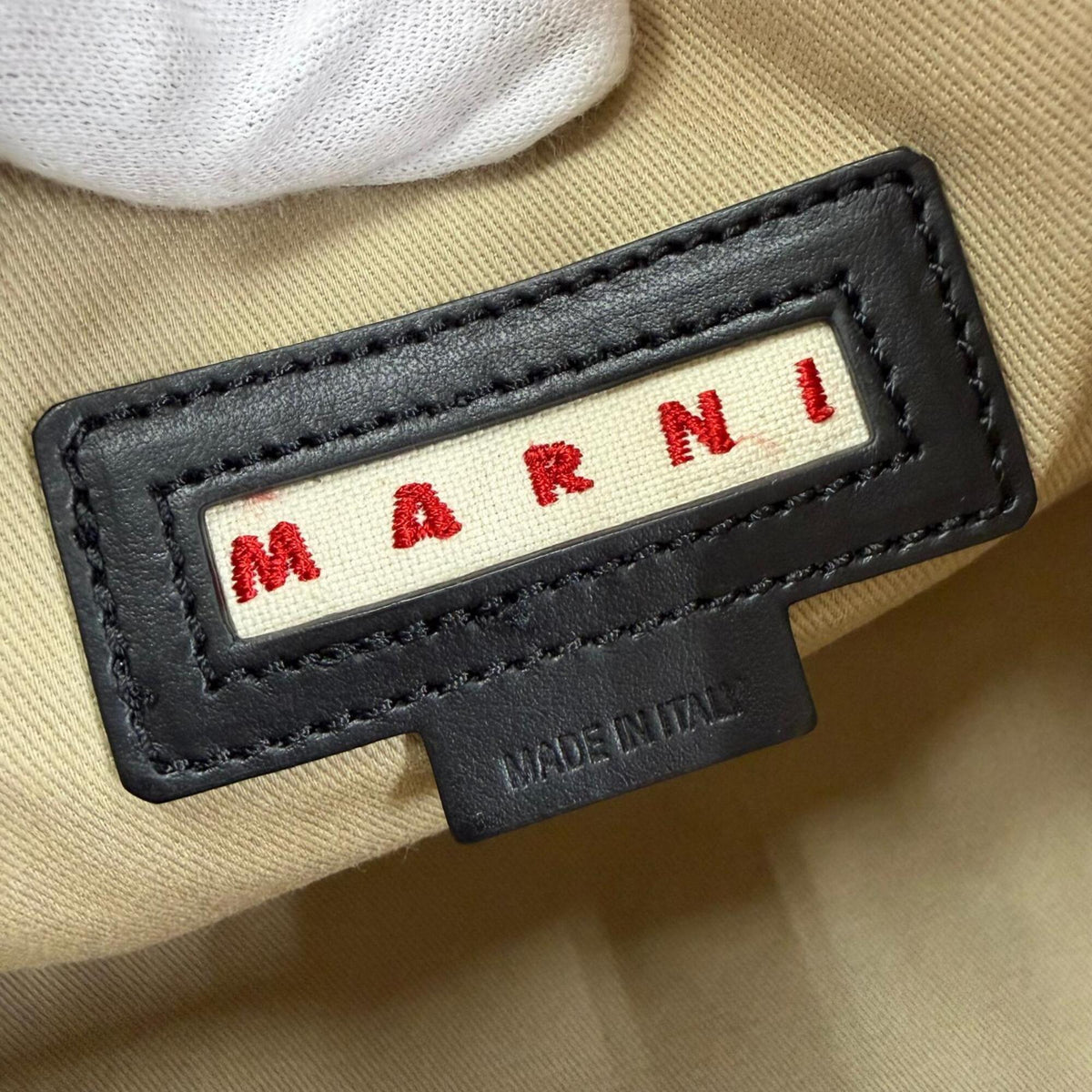 Marni Multi-Color Polyester Leather Brass Cotton Handbag (Pre-Owned)