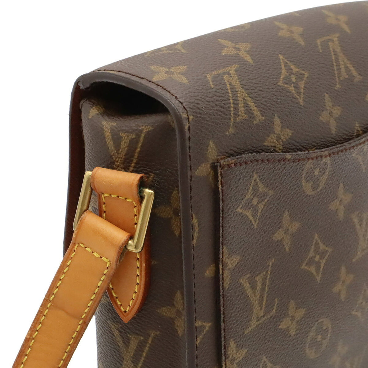 Louis Vuitton Brown White Monogram Shoulder Bag (Pre-Owned)
