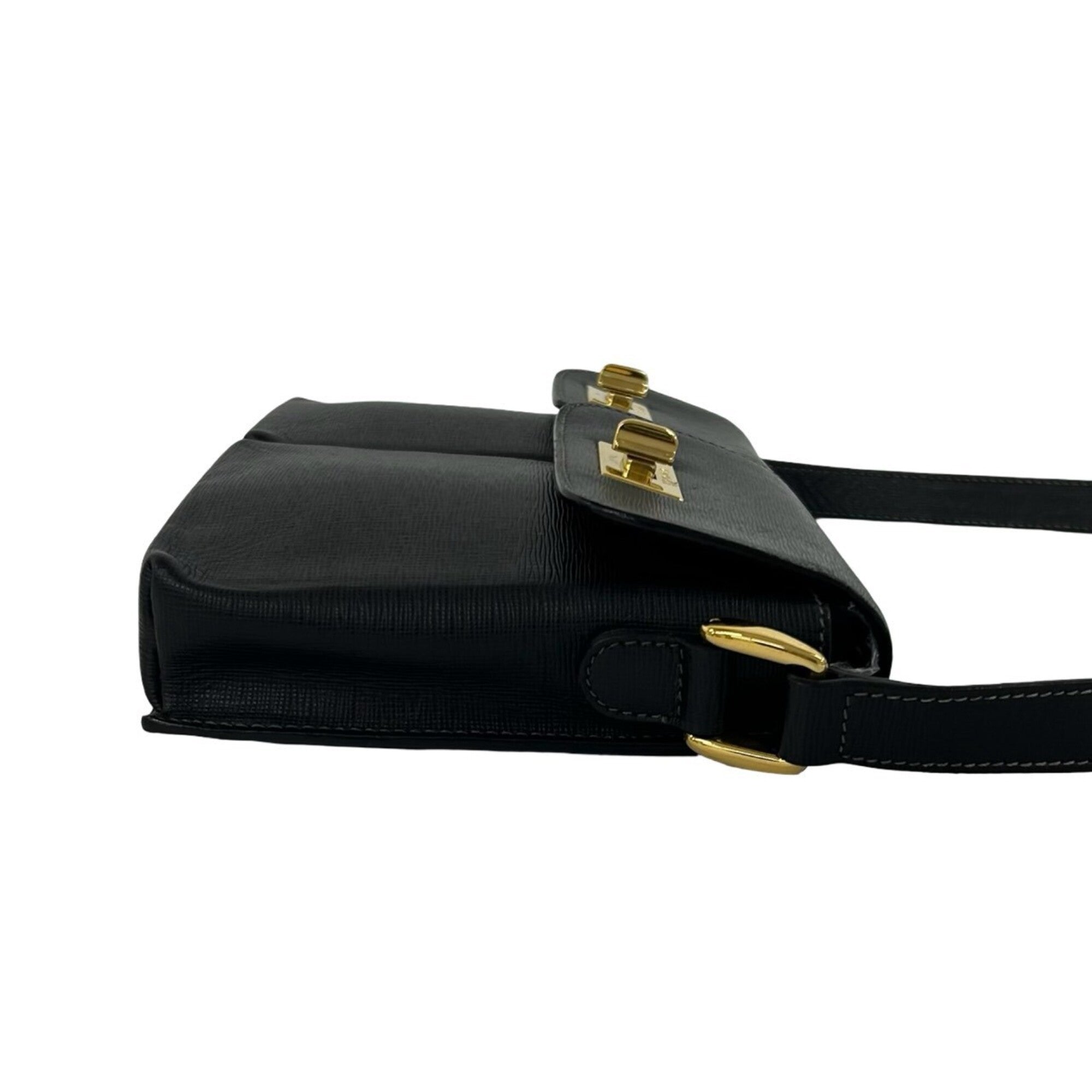 Gucci Black Leather Pochette Shoulder Bag (Pre-Owned)