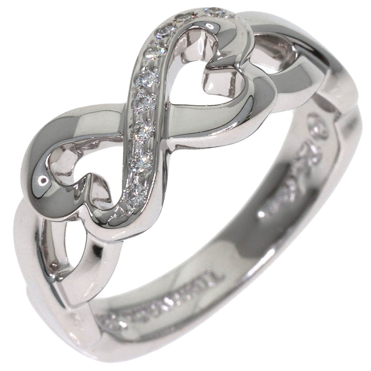 Tiffany Heart White Gold (18K) Band Ring (Pre-Owned)