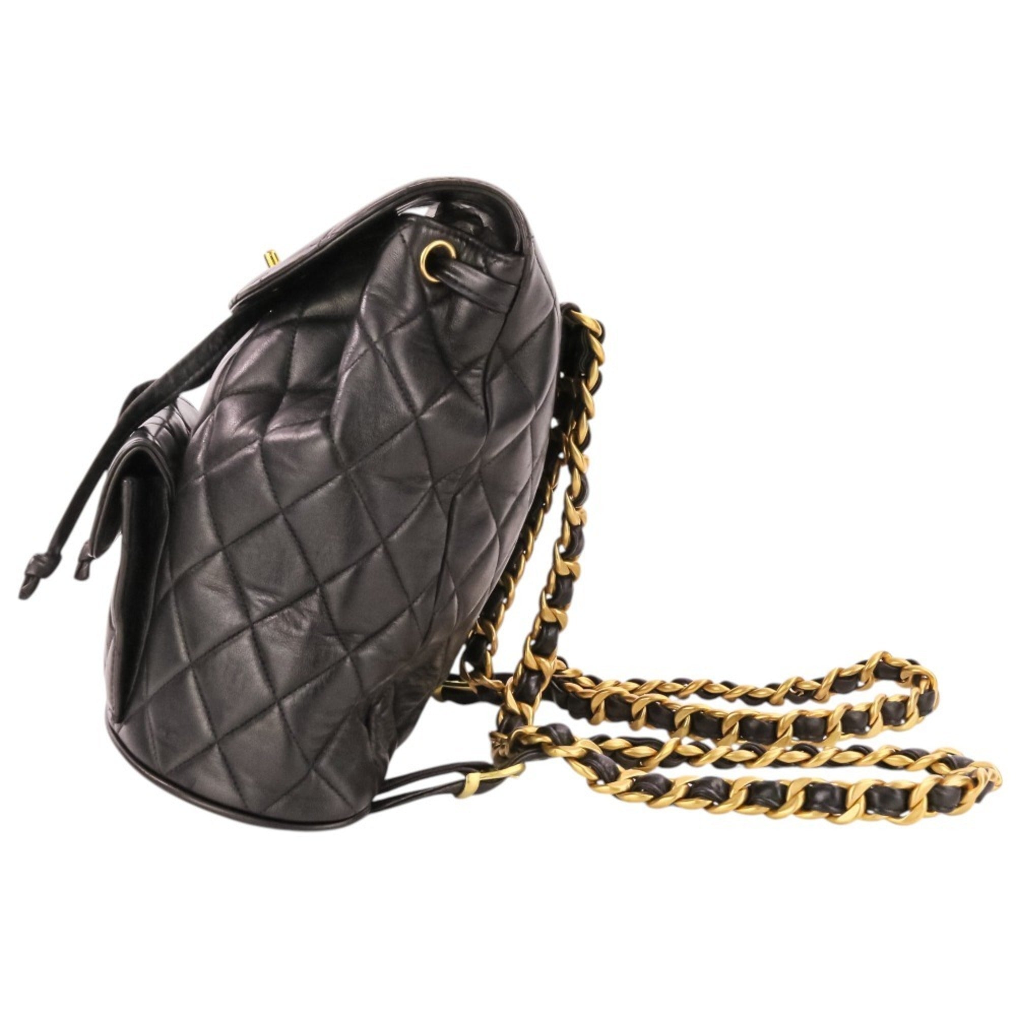 Chanel Black Leather Backpack (Pre-Owned)