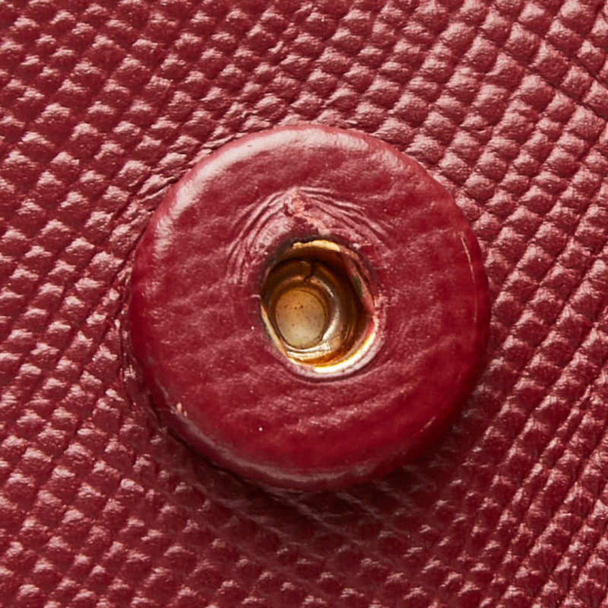 Prada Red Color Wine Leather Handbag Tote Bag (Pre-Owned)