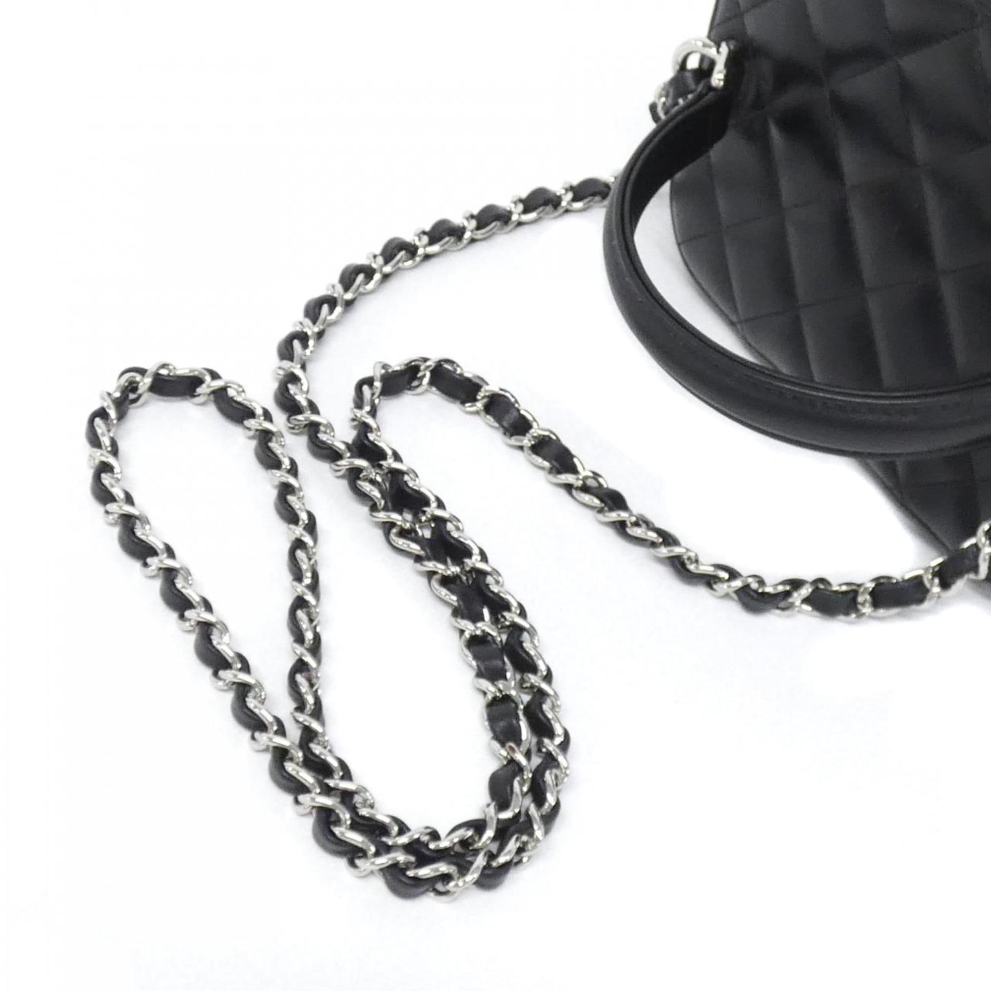 Chanel Black Leather Handbag (Pre-Owned)