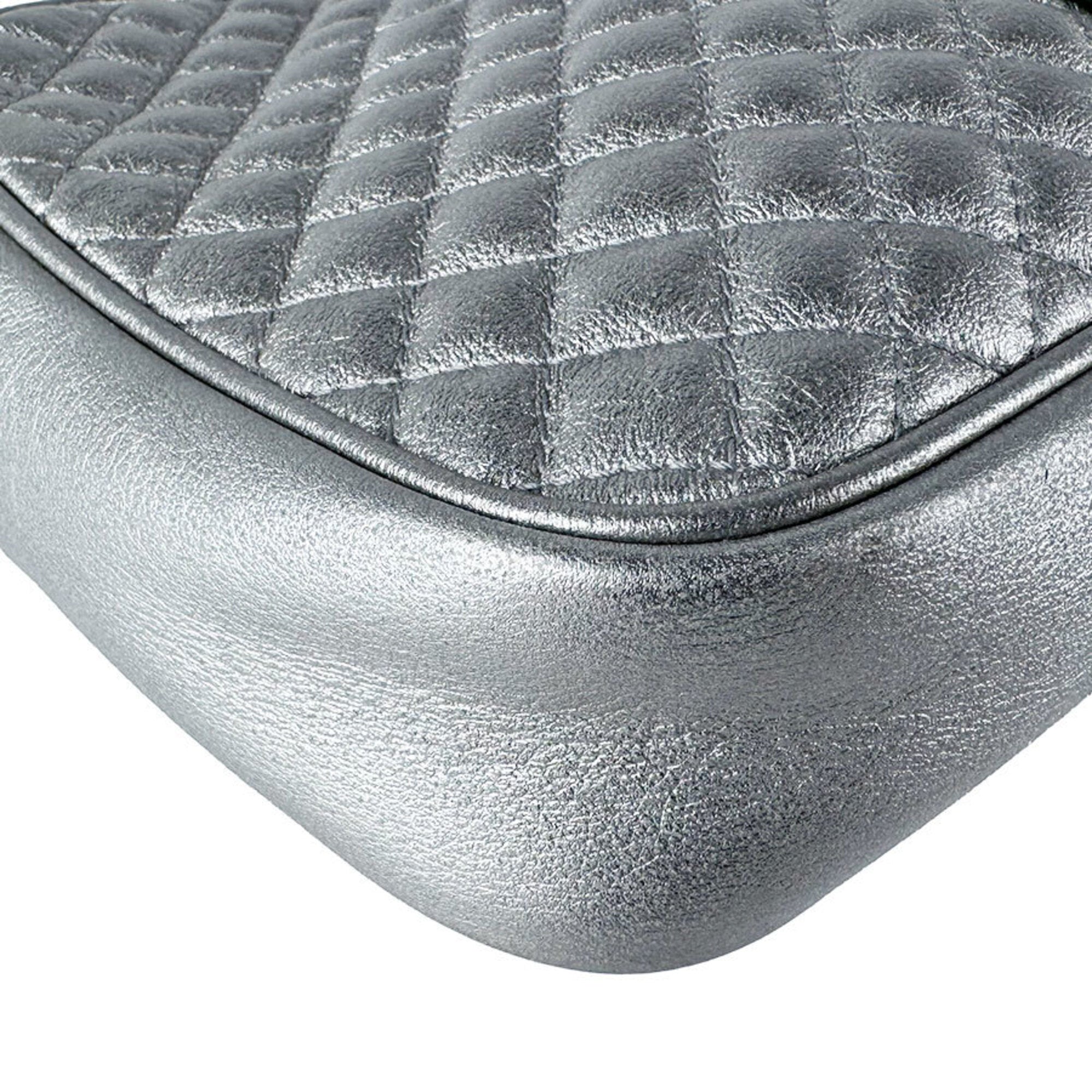 Gucci Silver Leather Shoulder Bag (Pre-Owned)