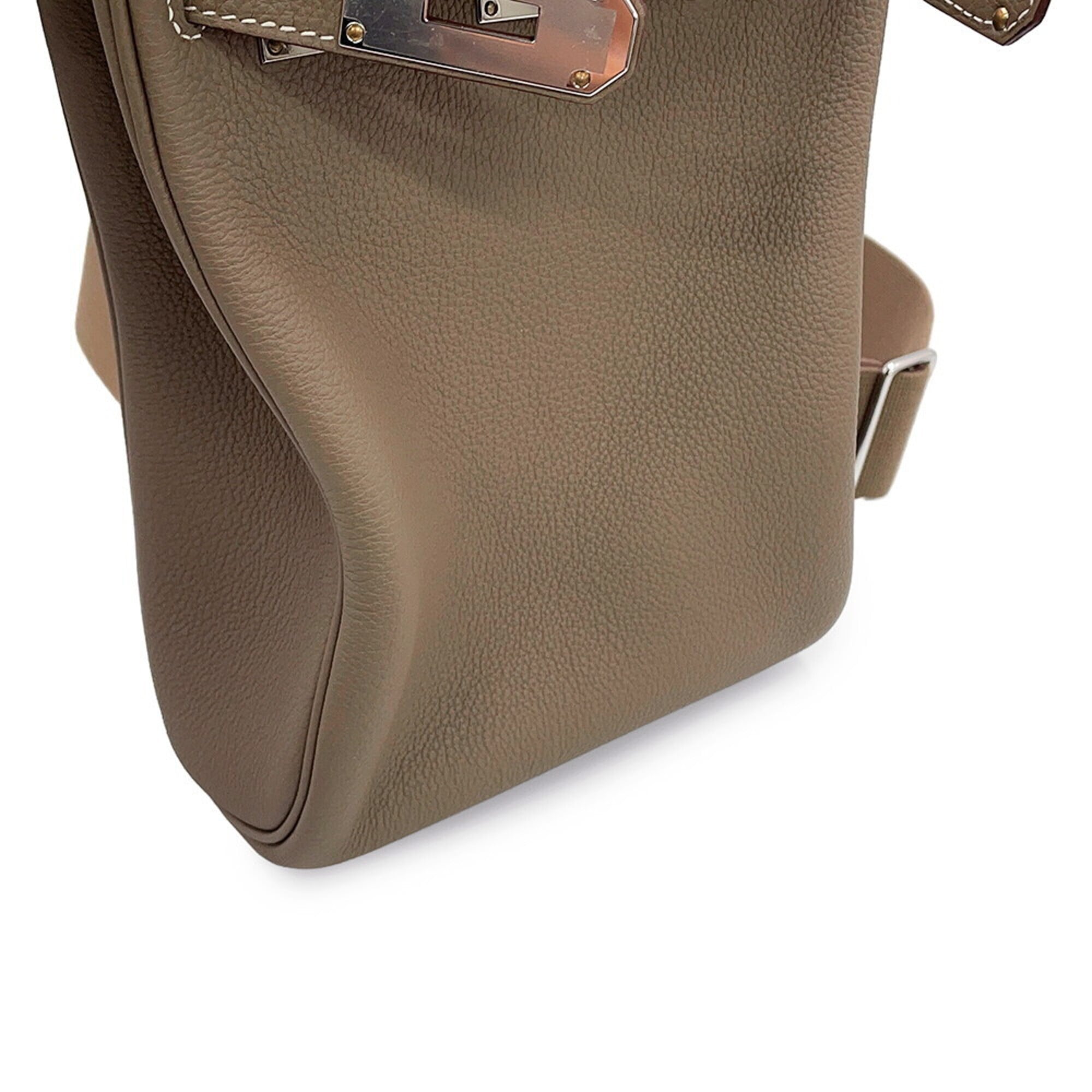 Hermes Etoupe Gray Togo Leather Handbag Sling Bag (Pre-Owned)