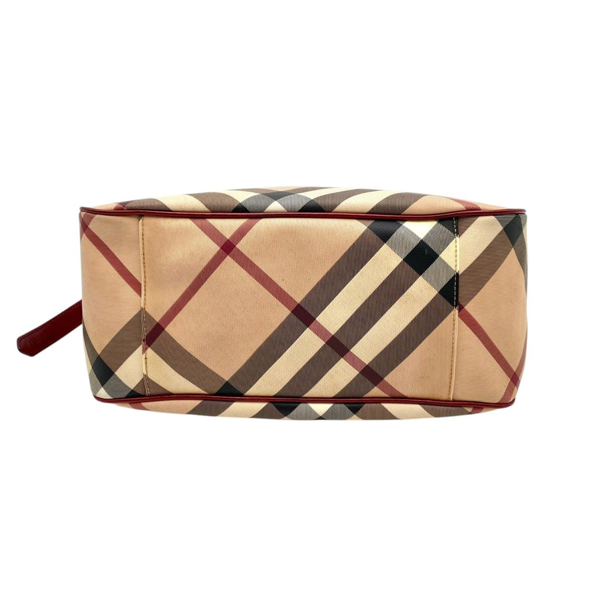 Burberry Beige Bordeaux Pvc Leather Shoulder Bag (Pre-Owned)