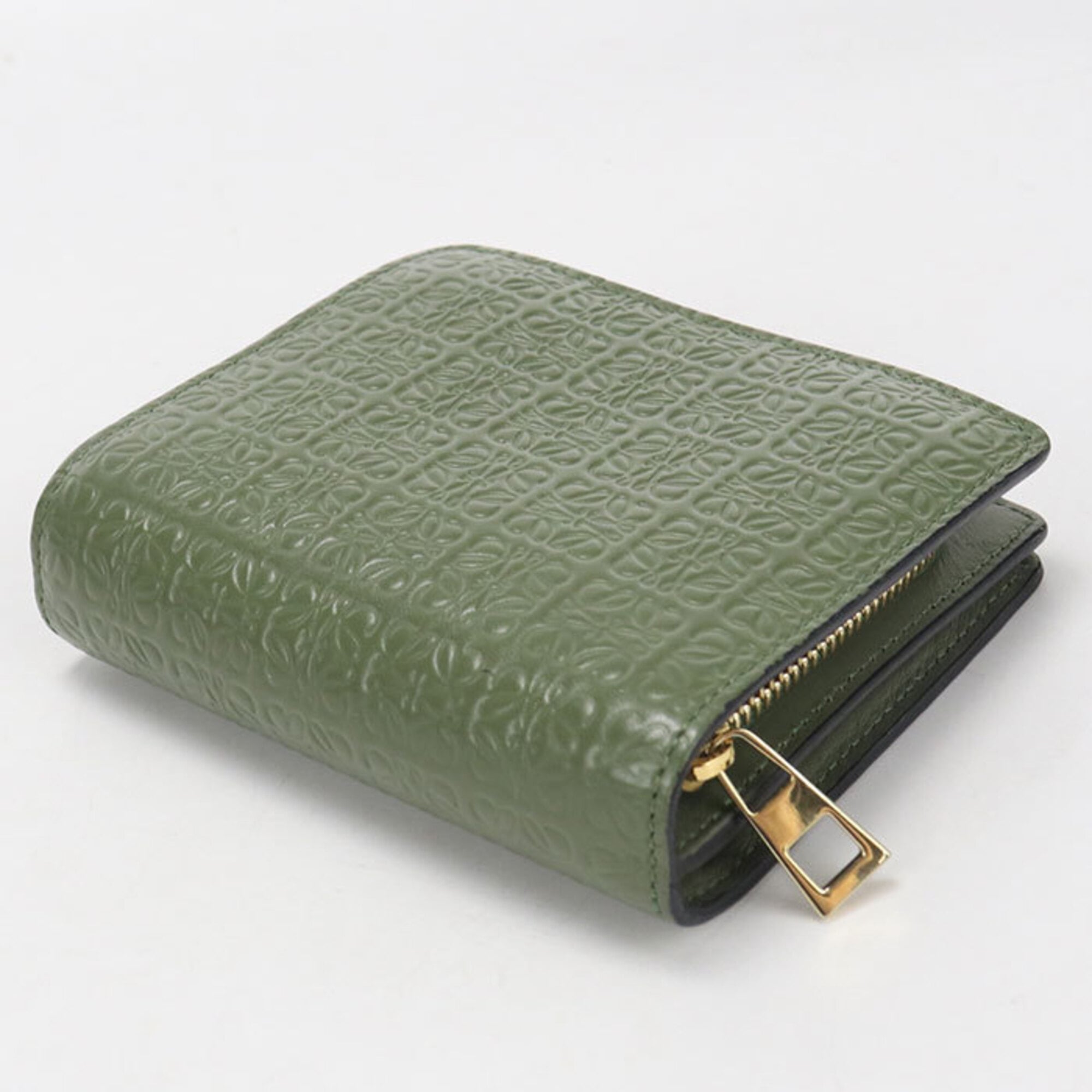 Loewe Green Leather Wallet (Bi-Fold) (Pre-Owned)