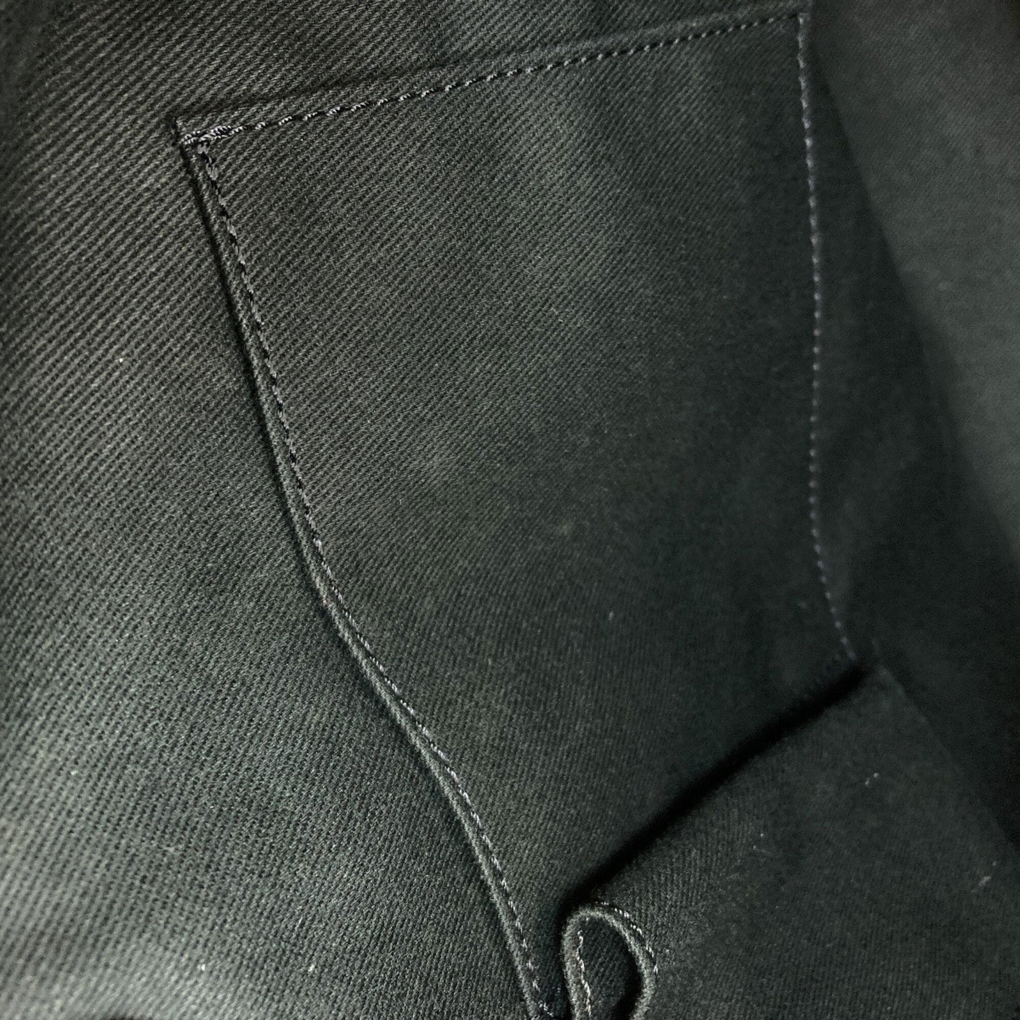 Celine Black Brown Canvas Handbag (Pre-Owned)