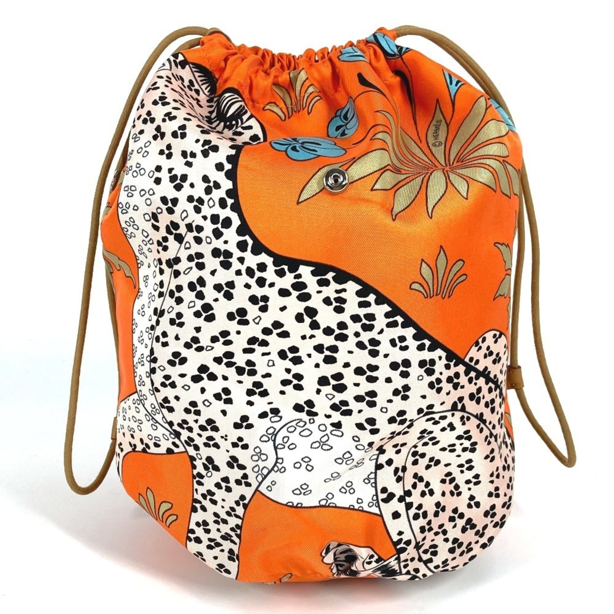 Hermes Orange Silk Pouch (Pre-Owned)