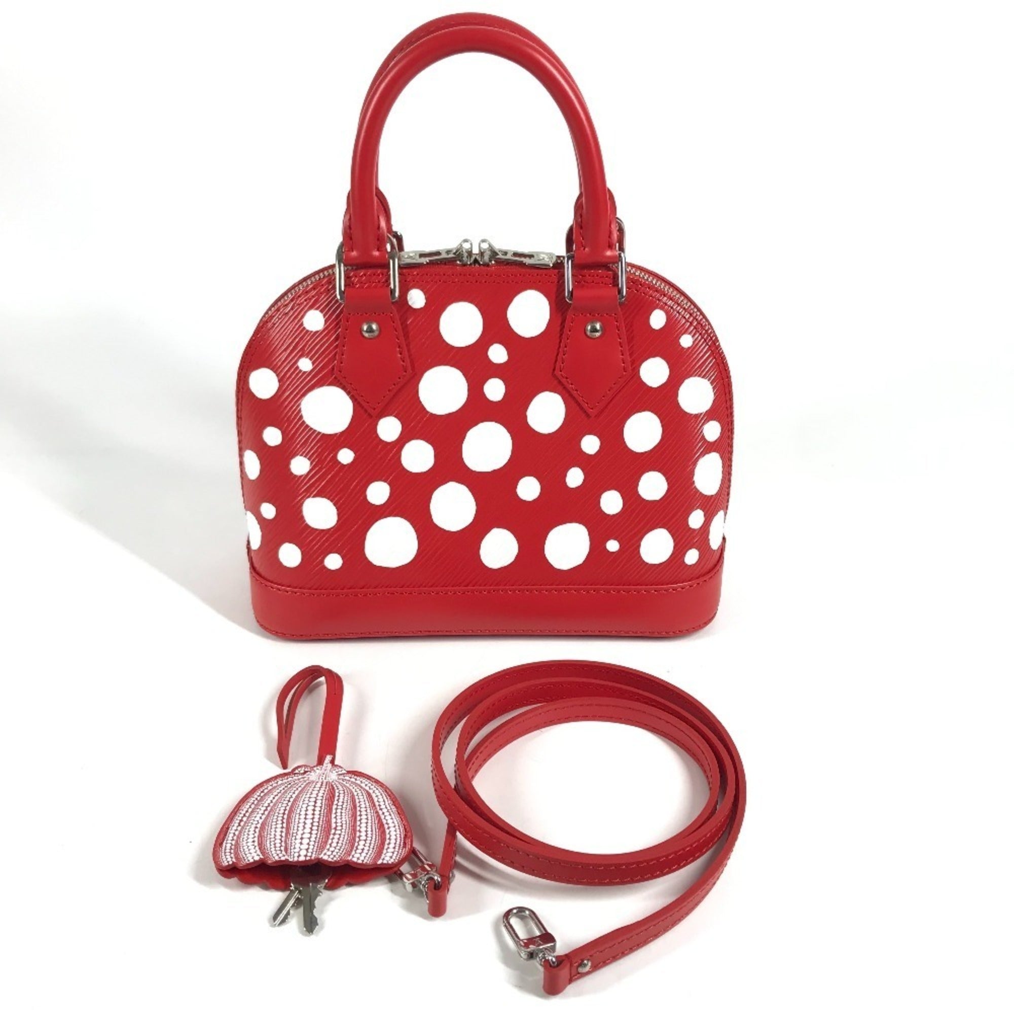 Louis Vuitton Yayoi Kusama Red Color White Epi Leather Handbag Shoulder Bag (Pre-Owned)