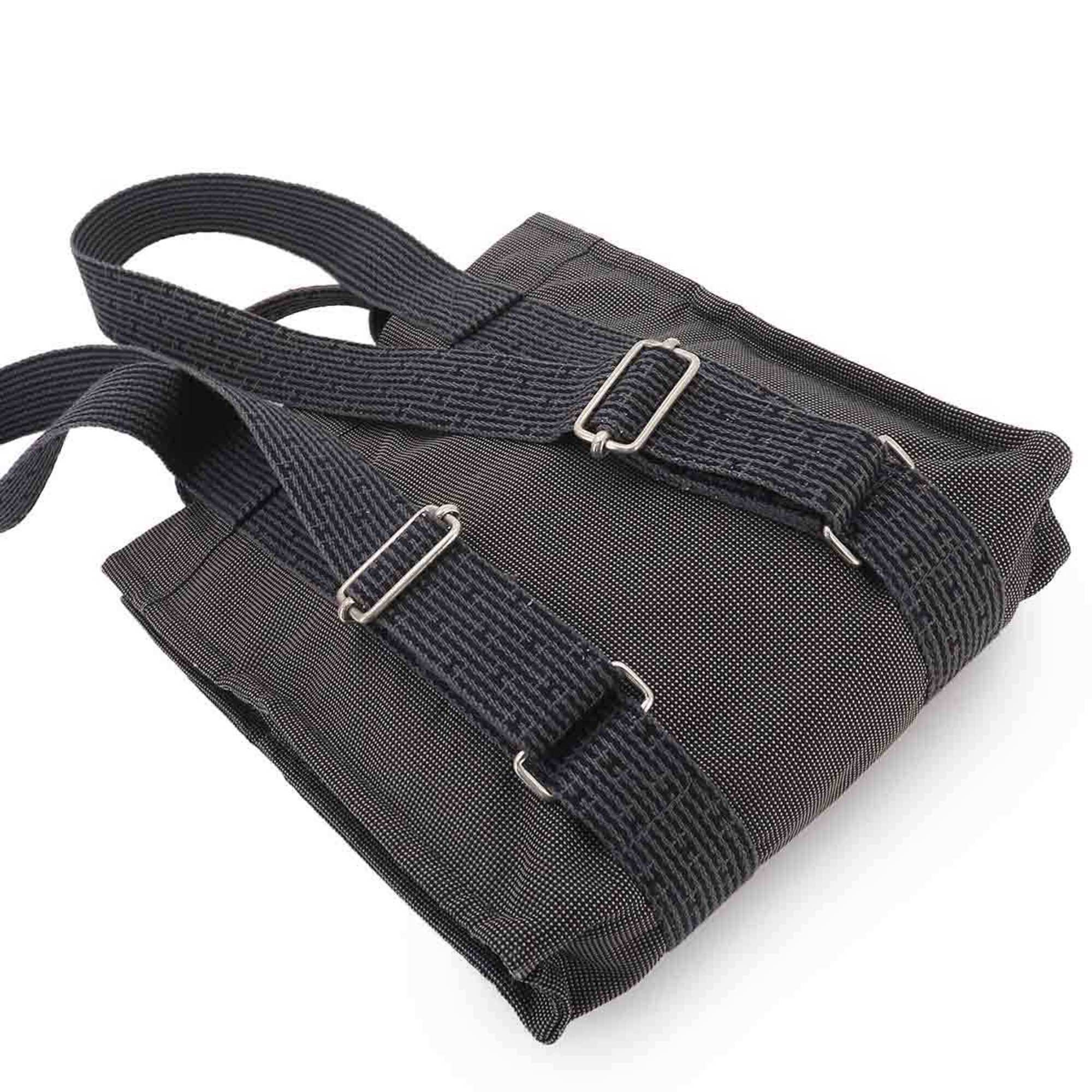 Hermes Gray Canvas Backpack (Pre-Owned)