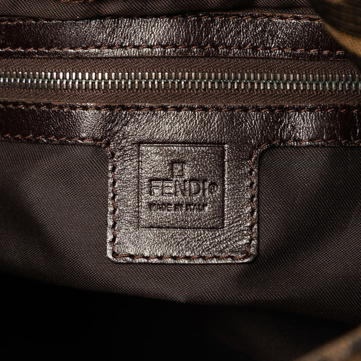 Fendi Brown Zucca Shoulder Bag (Pre-Owned)