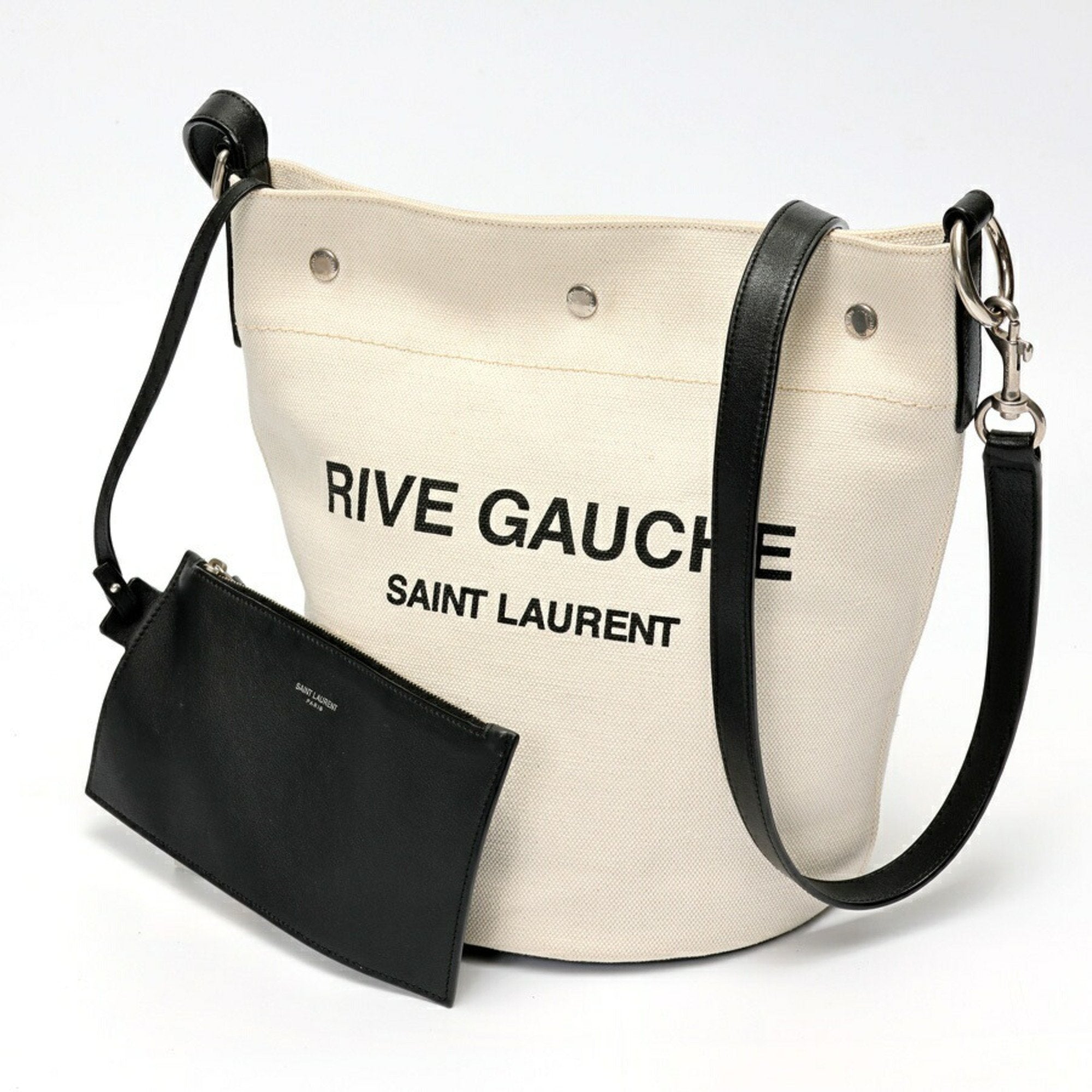 Saint Laurent Black Canvas Shoulder Bag (Pre-Owned)