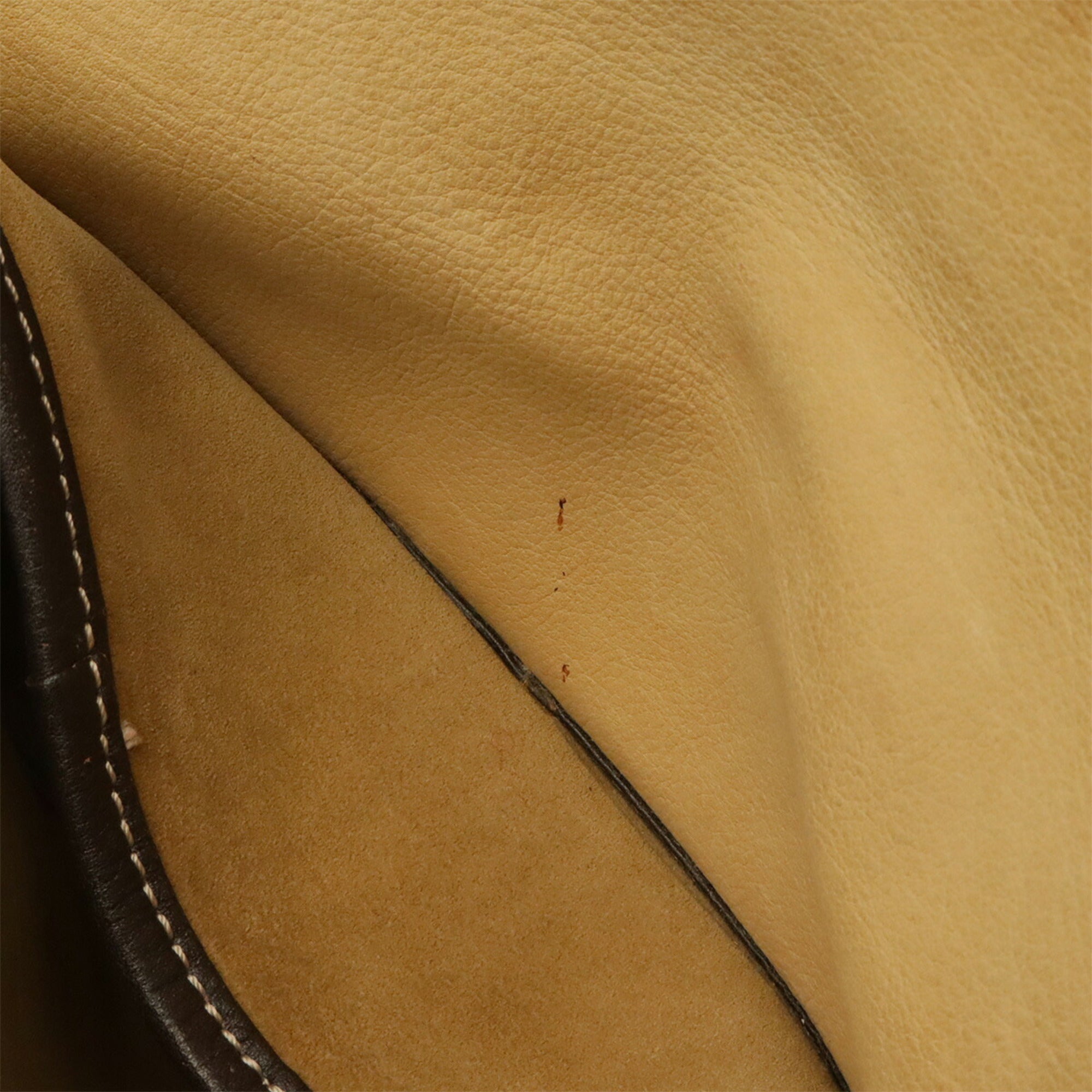 Loewe Dark Brown Khaki Suede Pochette Shoulder Bag (Pre-Owned)