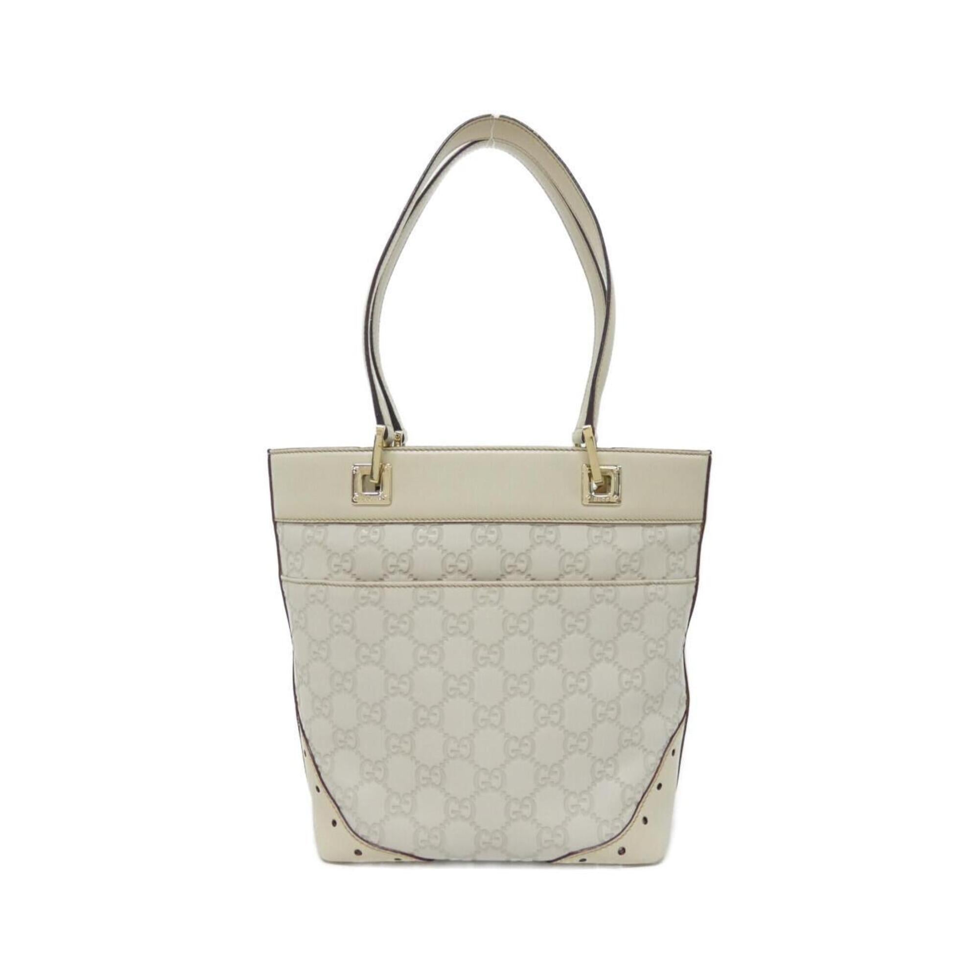 Gucci Ivory Gg Leather Handbag (Pre-Owned)