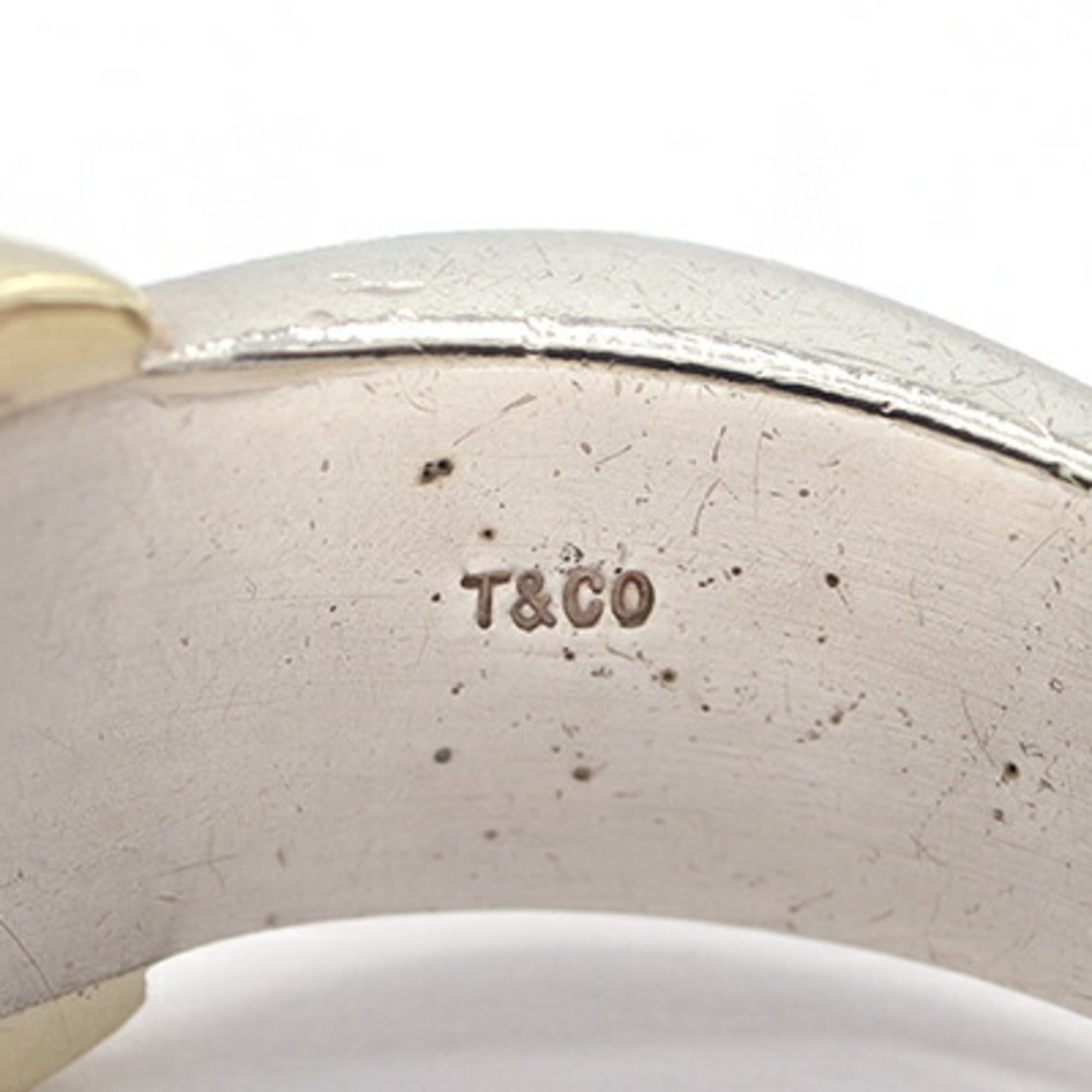 Tiffany Yellow Gold (18K) Sterling Silver 925 Band Ring (Pre-Owned)