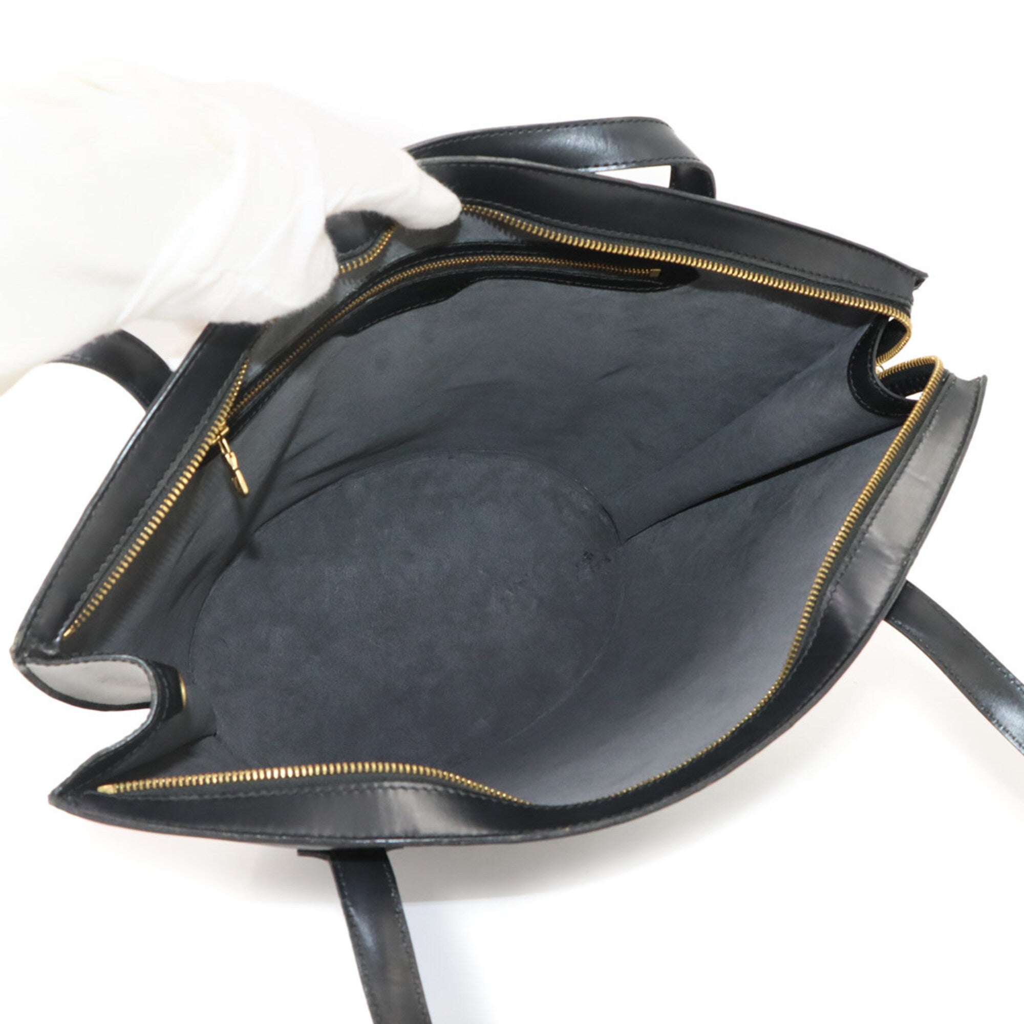 Louis Vuitton Epi Black Noir Epi Leather Handbag Tote Bag (Pre-Owned)