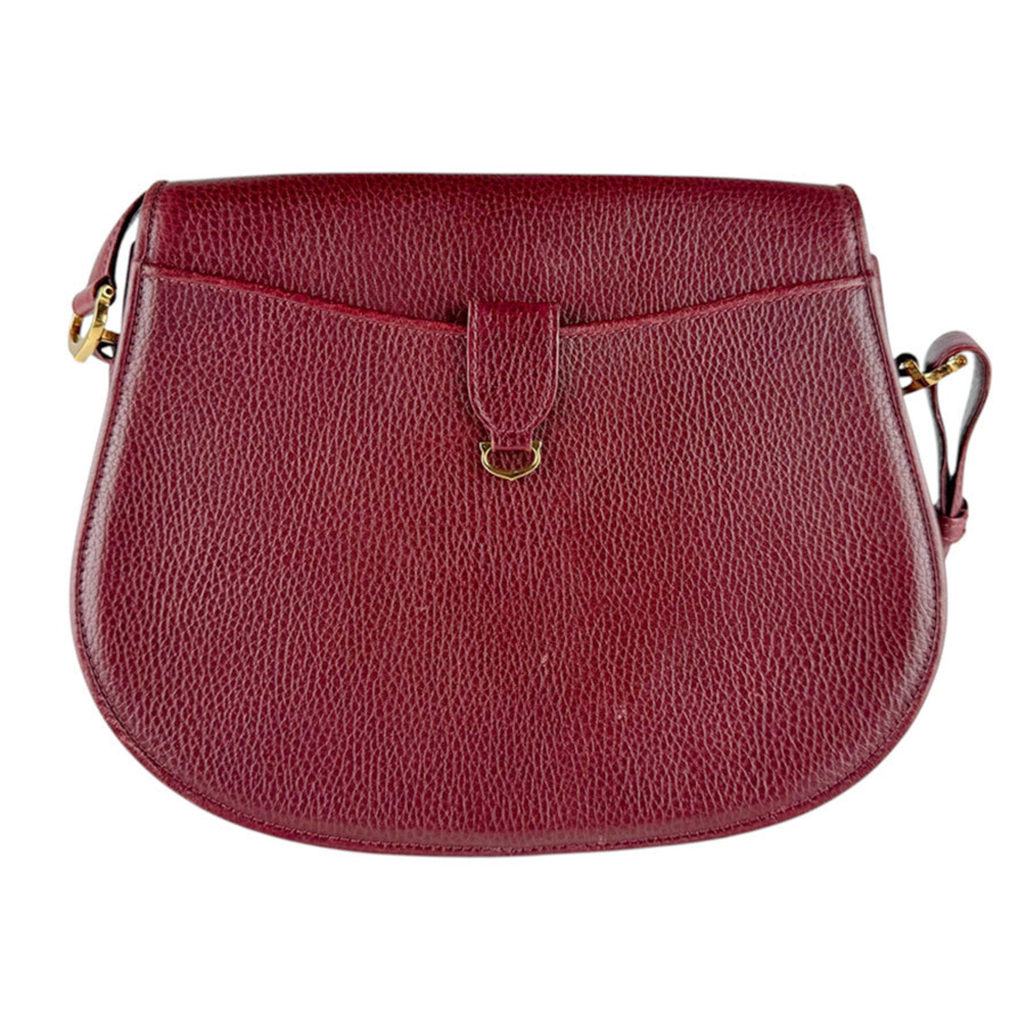 Cartier Burgundy Leather Shoulder Bag (Pre-Owned)
