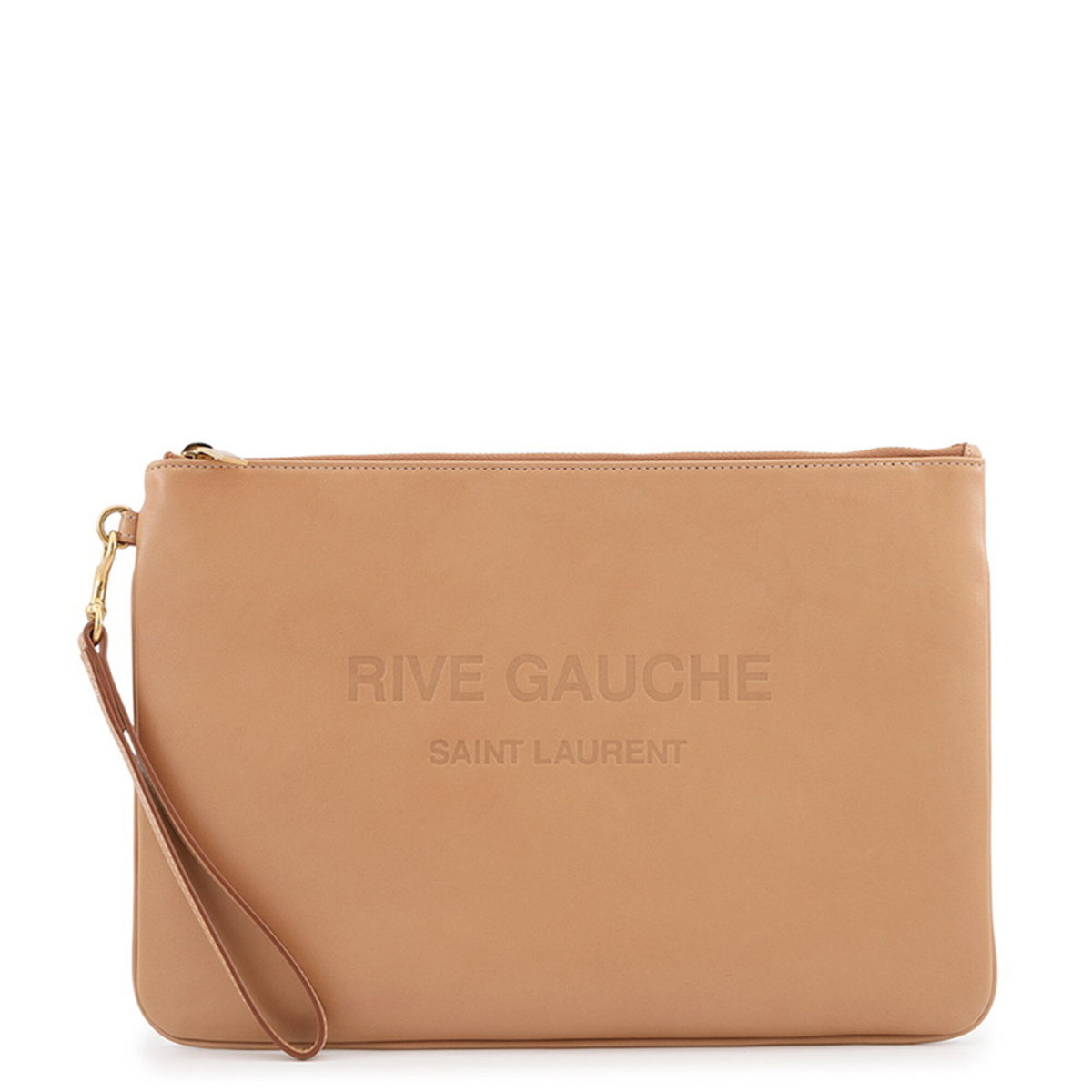 Yves Saint Laurent Beige Leather Clutch Bag (Pre-Owned)