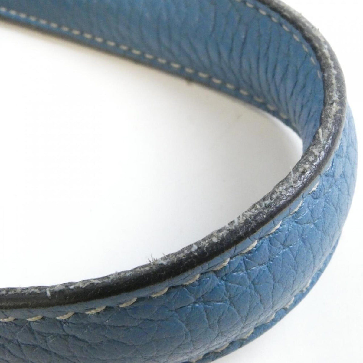 Hermes Blue Jean Taurillon Clemence Leather Boston Bag (Pre-Owned)